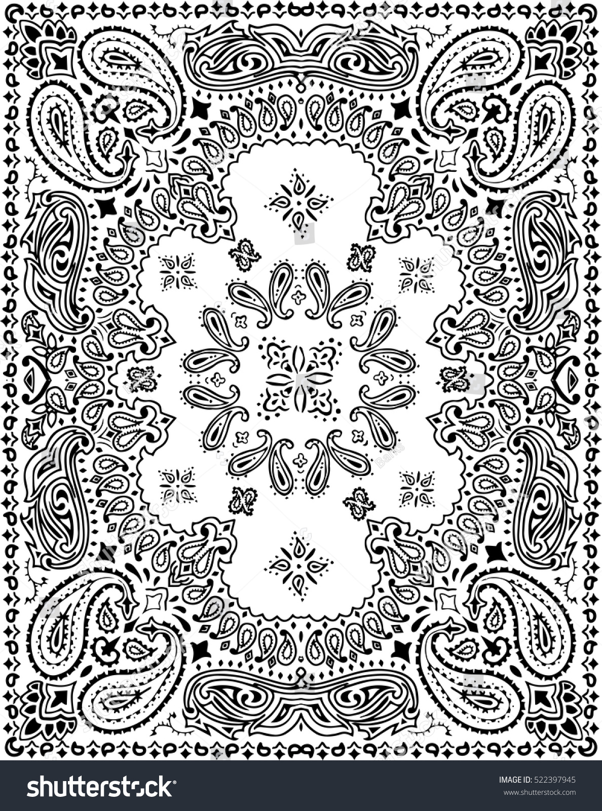 Paisley Pattern Illustration - 522397945 : Shutterstock