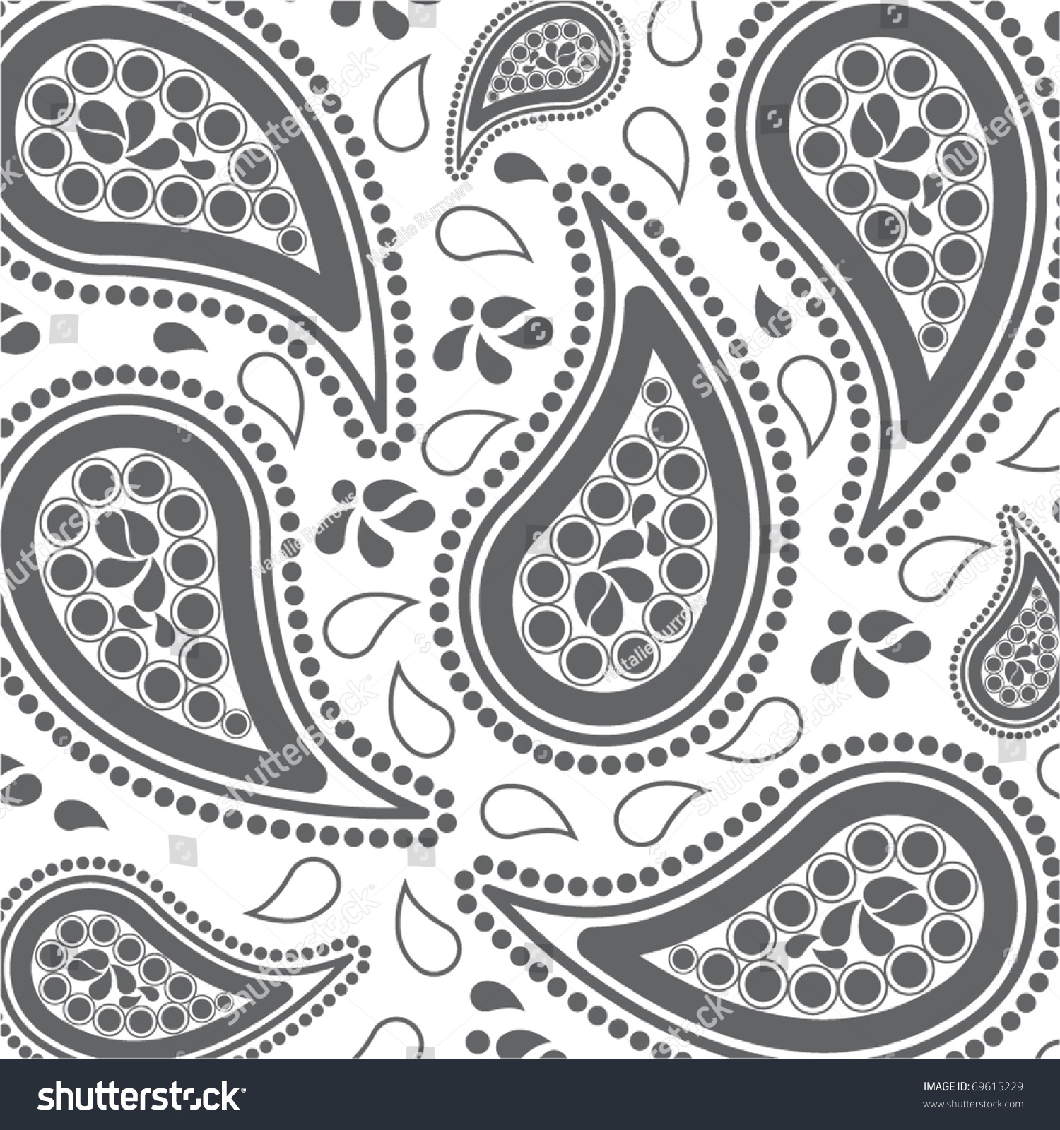 Paisley Pattern Vector Stock Vector 69615229 - Shutterstock