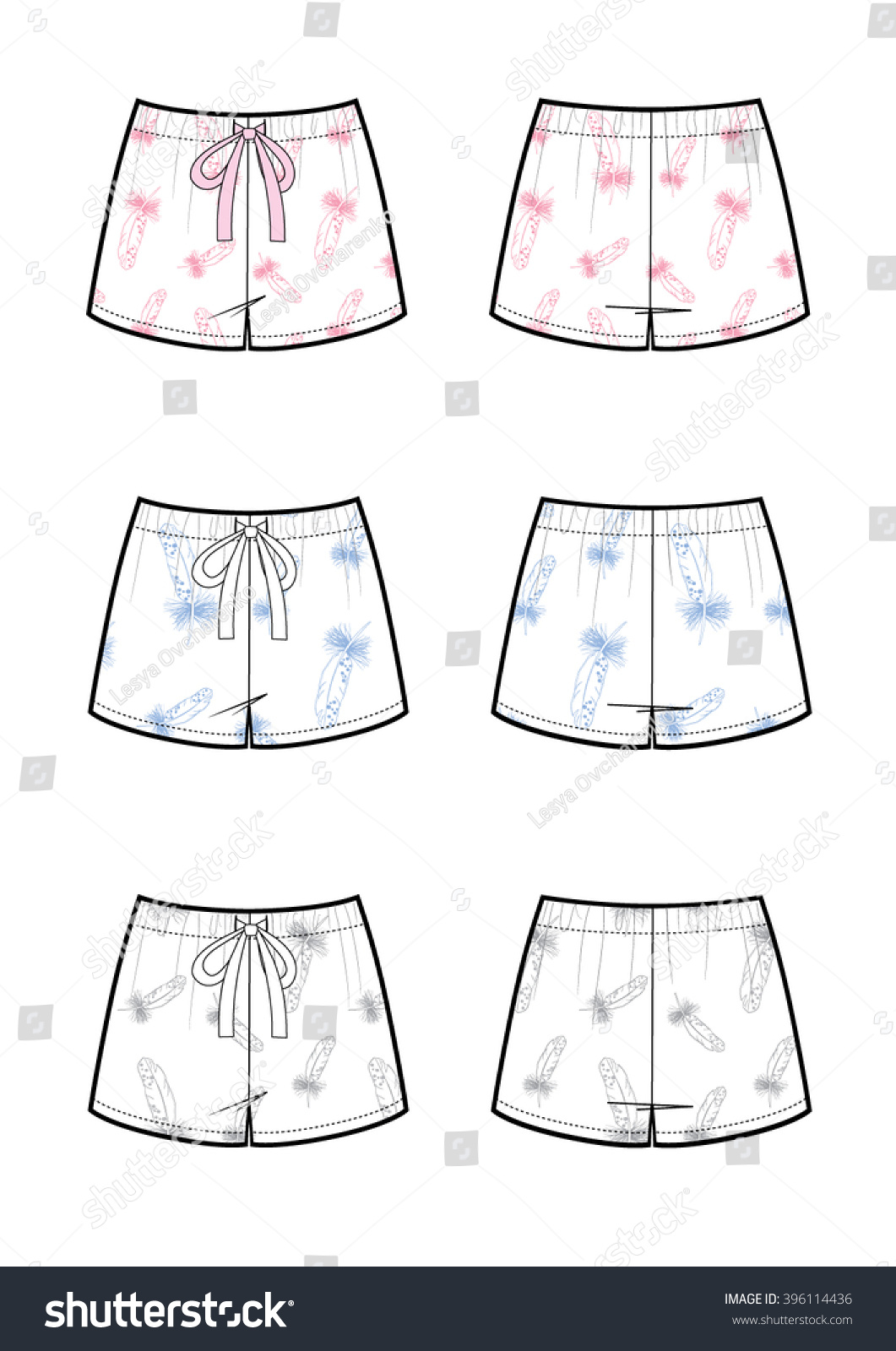 Pajamas Pants Stock Vector 396114436 : Shutterstock