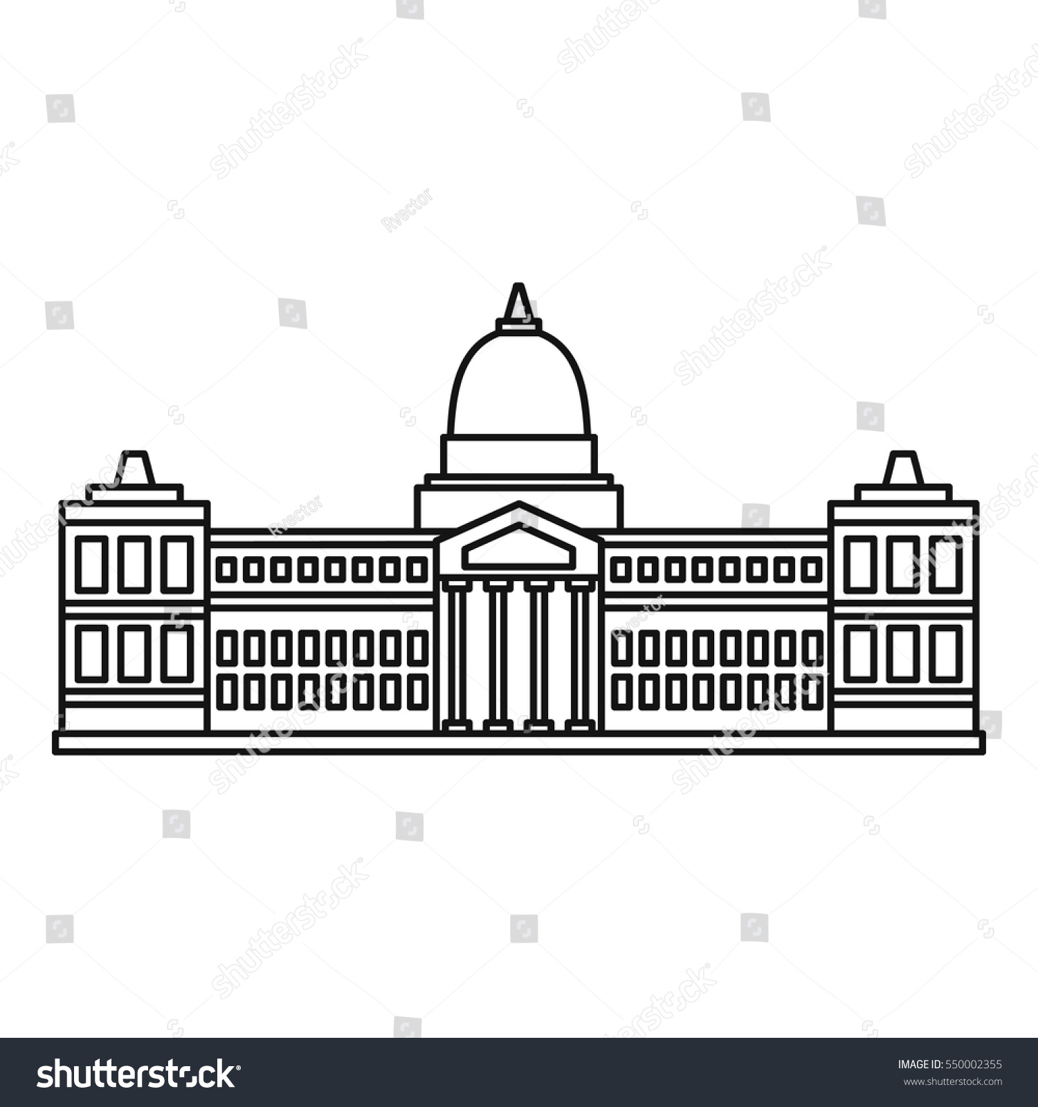 Palace Congress Buenos Aires Icon Outline Stock Vector (Royalty Free ...