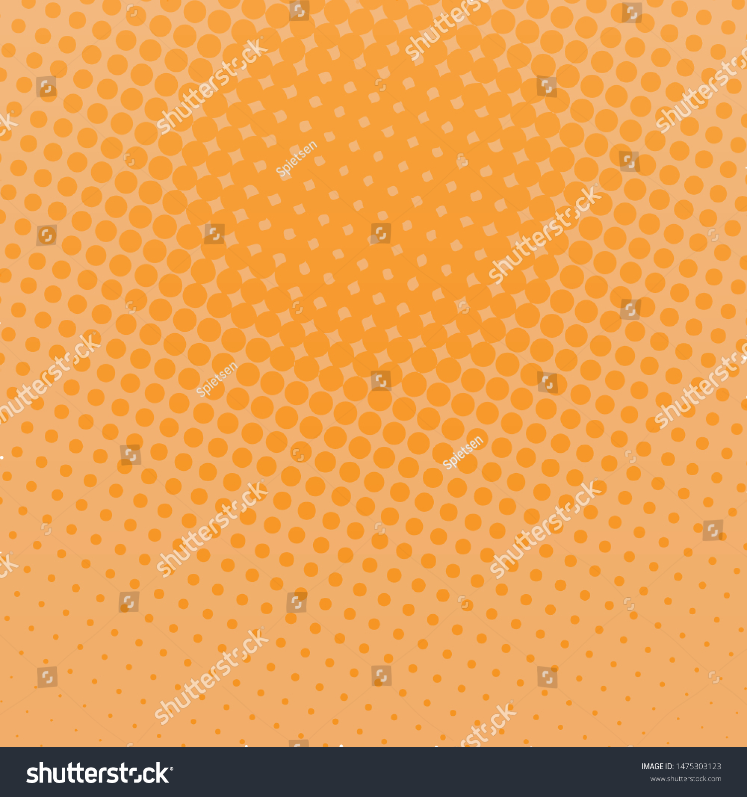 Pale Orange Yellow Dotted Background Retro Stock Vector (Royalty Free ...