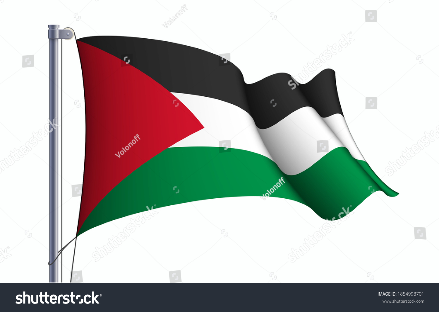 Palestine Flag State Symbol Isolated On Stock Vector (Royalty Free ...