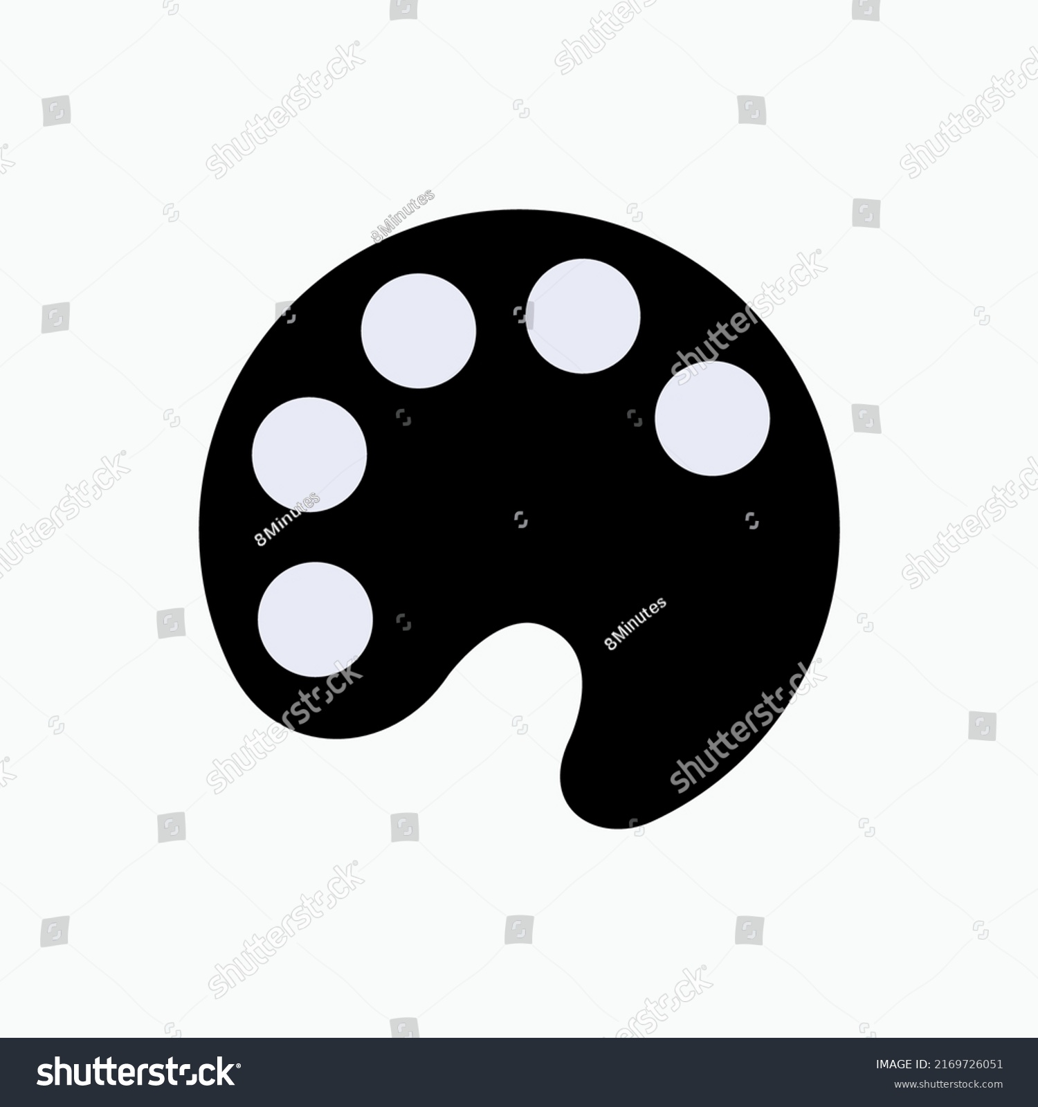 Palette Icon Thin Board Slab On Stock Vector (Royalty Free) 2169726051