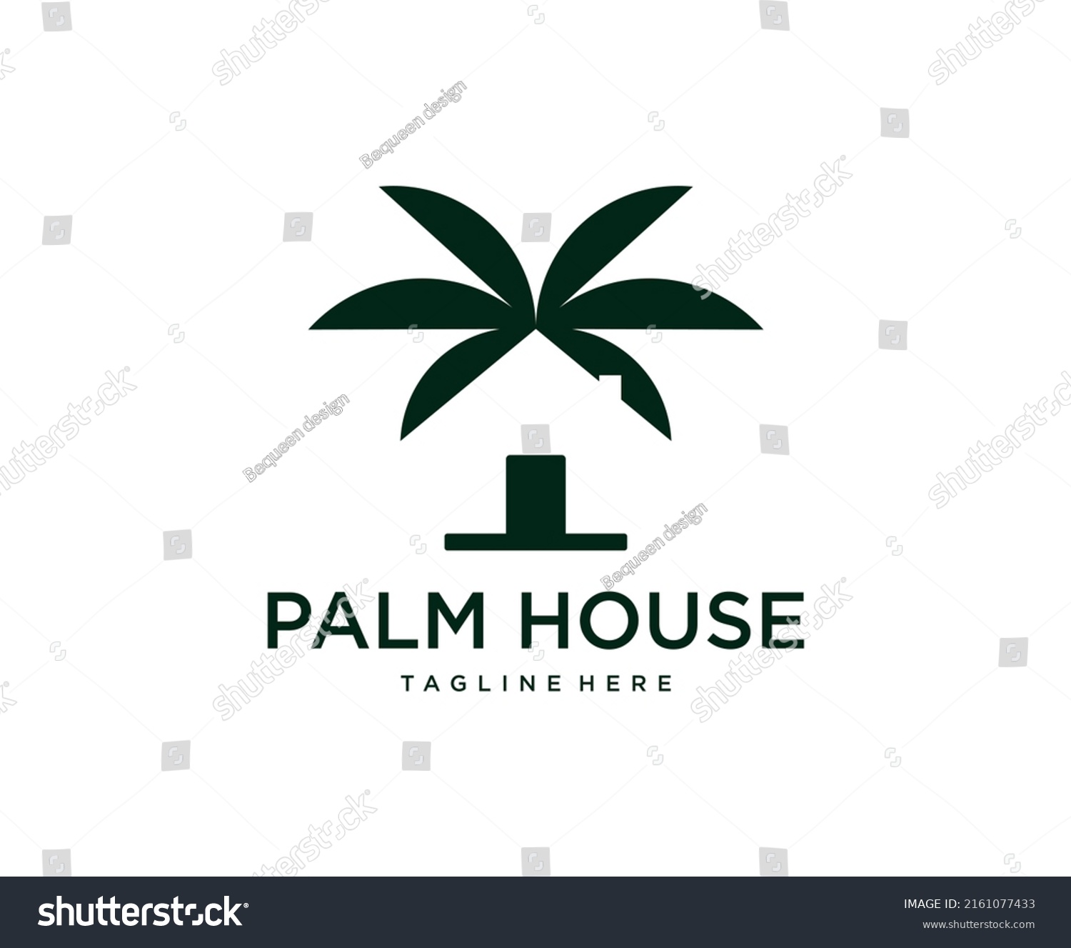 Palm House Logo Symbol Icon Design Stock Vector (Royalty Free ...