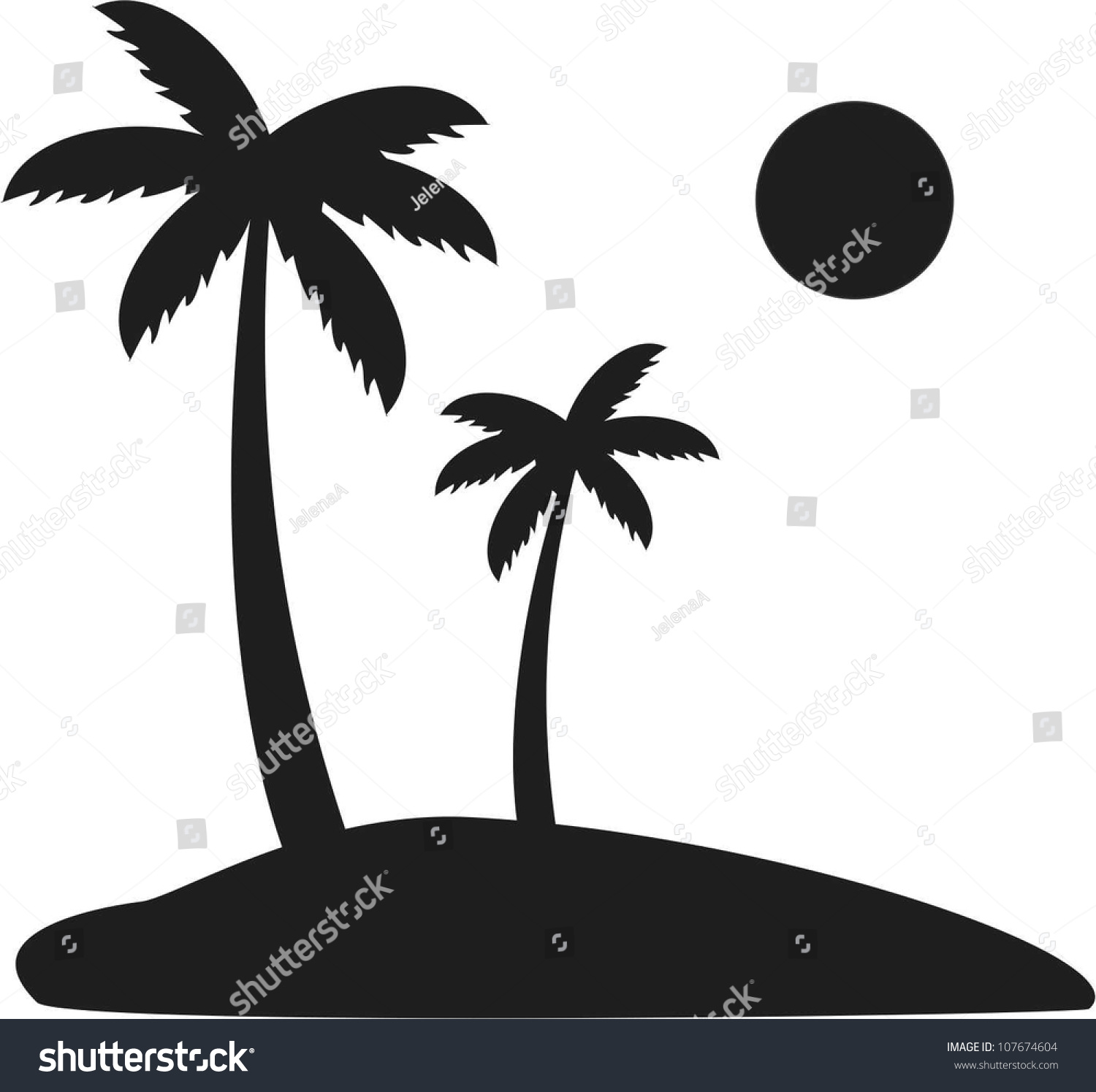 Palm Tree Stock Vector 107674604 - Shutterstock