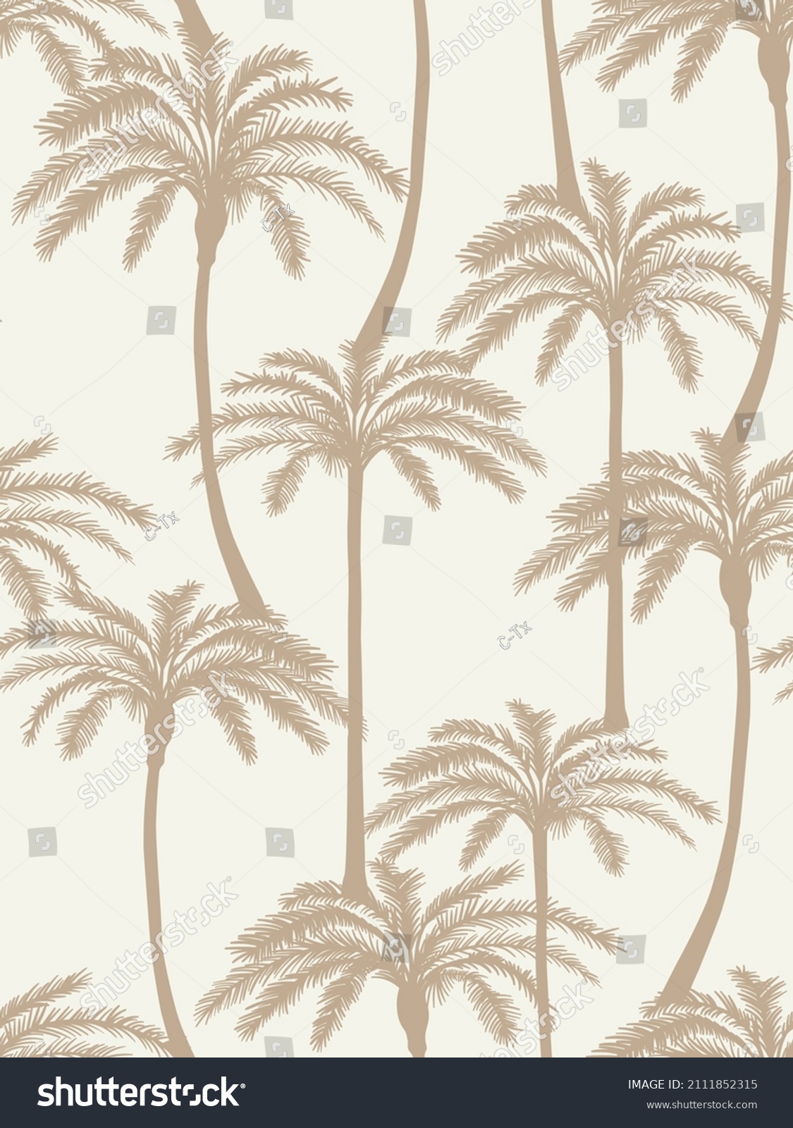 SVG of Palm tree fashion pattern. Vector seamless pattern svg