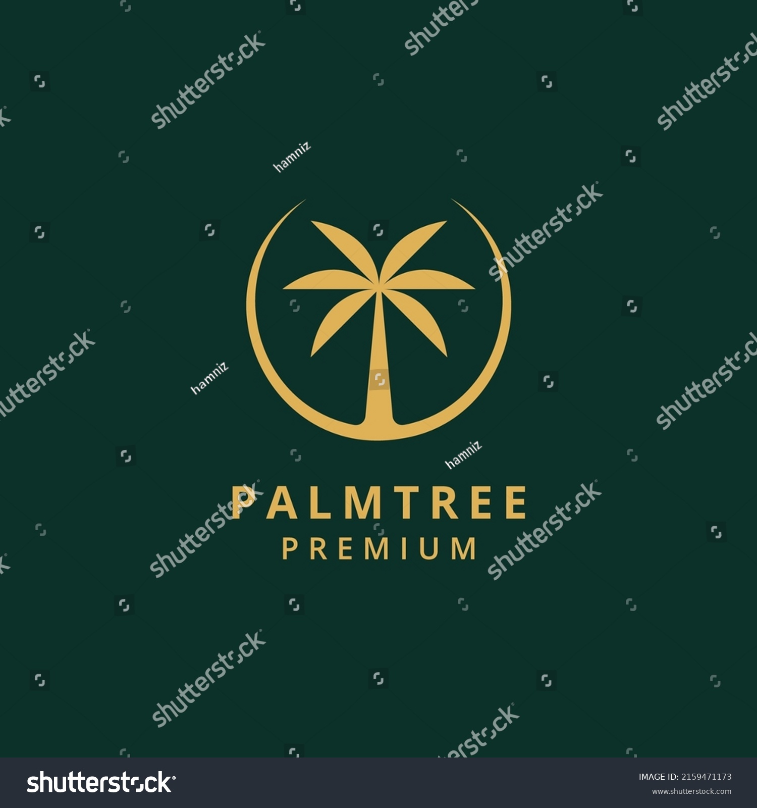 Palm Tree Gold Logo Vector Icon Stock Vector (Royalty Free) 2159471173 ...