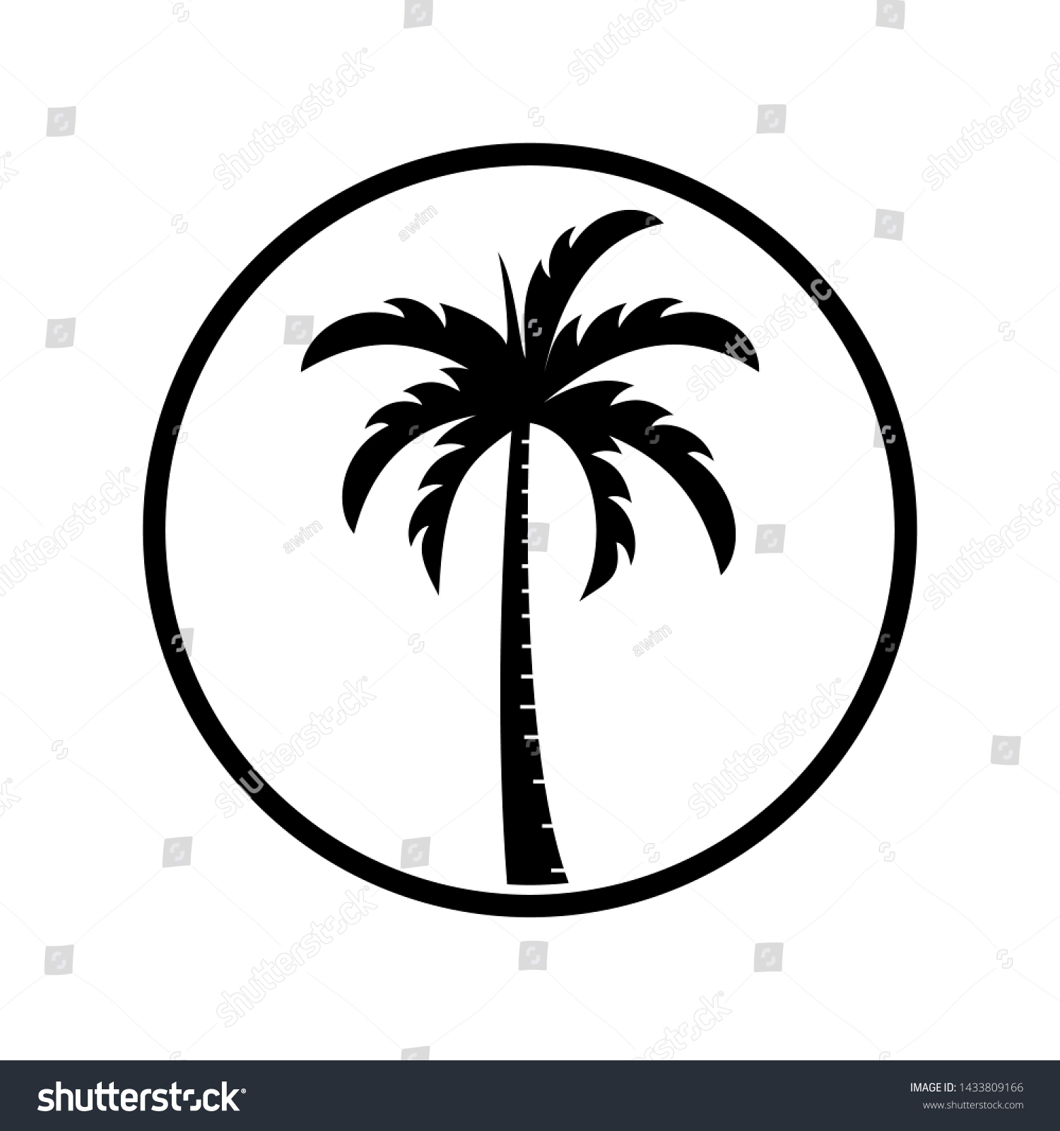 Palm Tree Icon Silhouette Palm Logo Vector De Stock Libre De Regalías 1433809166 Shutterstock 8983