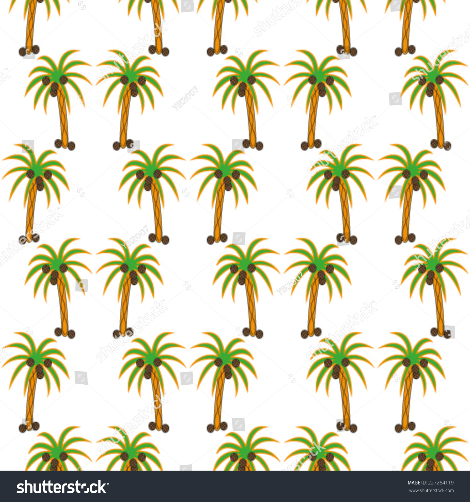 Palm Tree Pattern Stock Vector 227264119 - Shutterstock