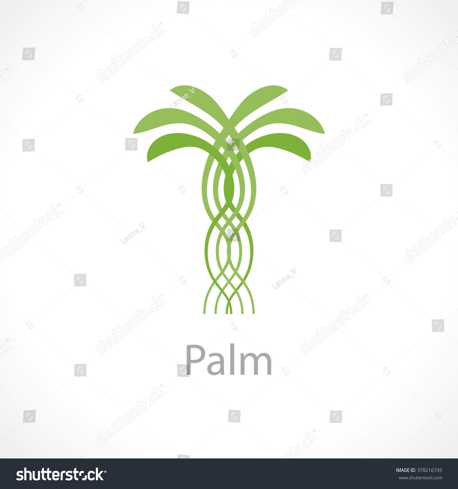 Palm Tree Vector Logo Template Stock Vector (Royalty Free) 378216745 ...
