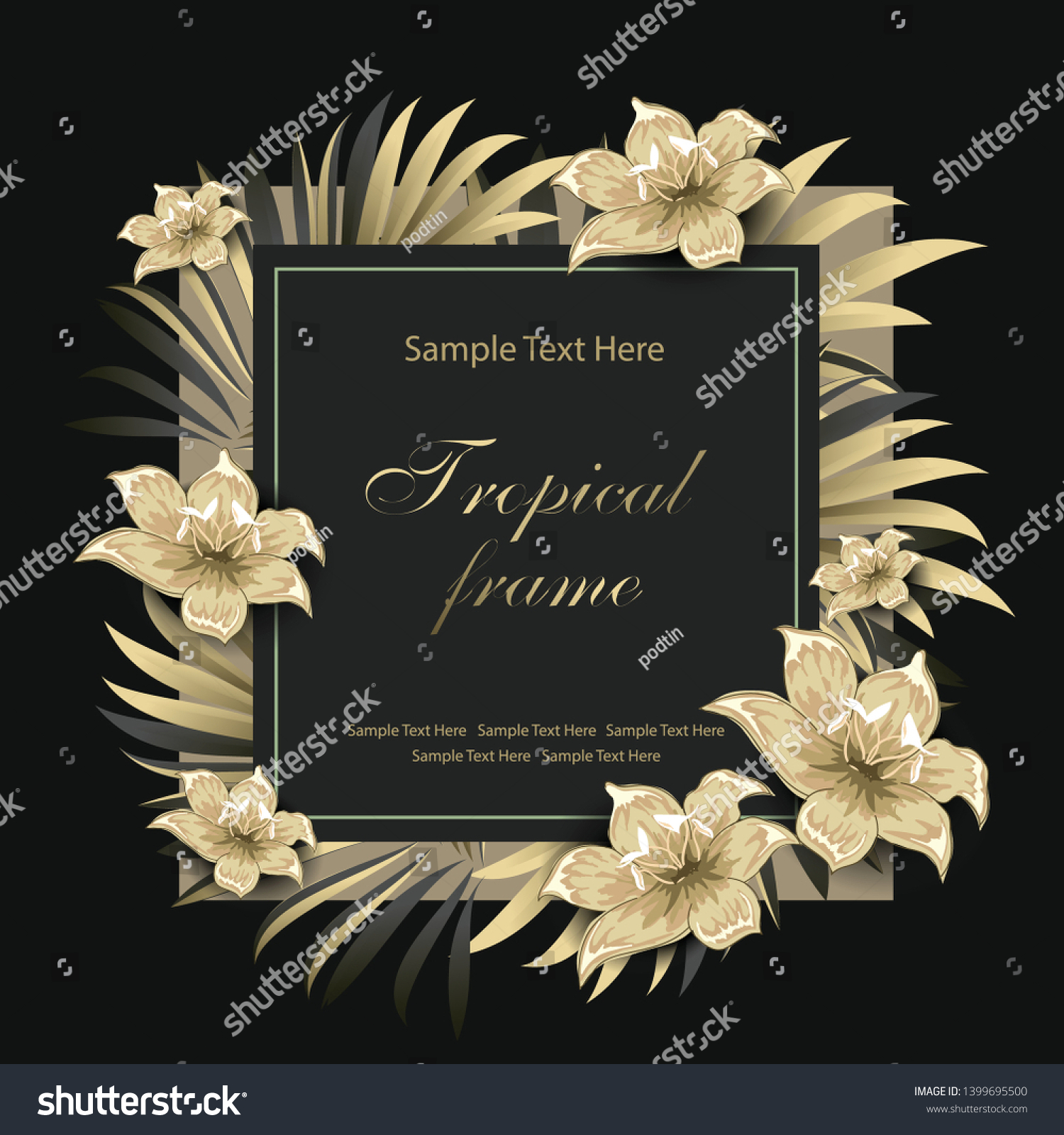 Download Premium Vector Of Blank Floral Frame Card Illustration 471690 Card Illustration Frame Card Floral