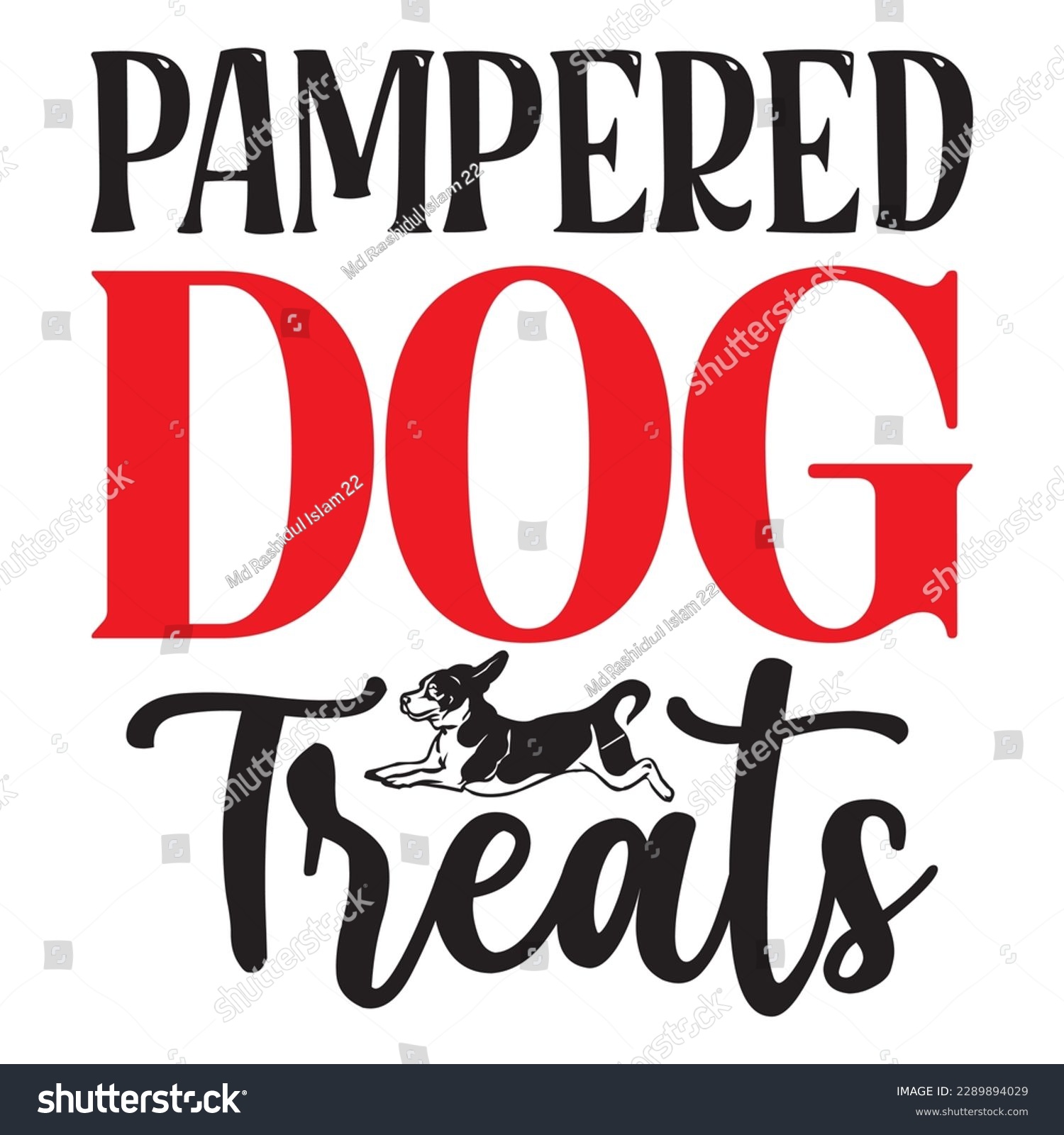 SVG of Pampered Dog Treats SVG Design Vector File. svg