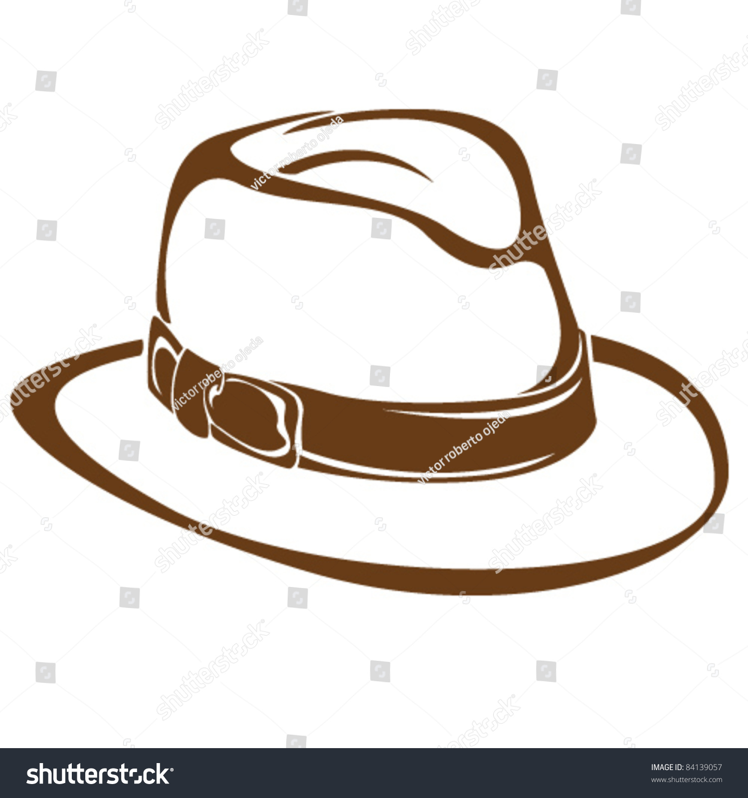 Panama Hat Stock Vector 84139057 - Shutterstock