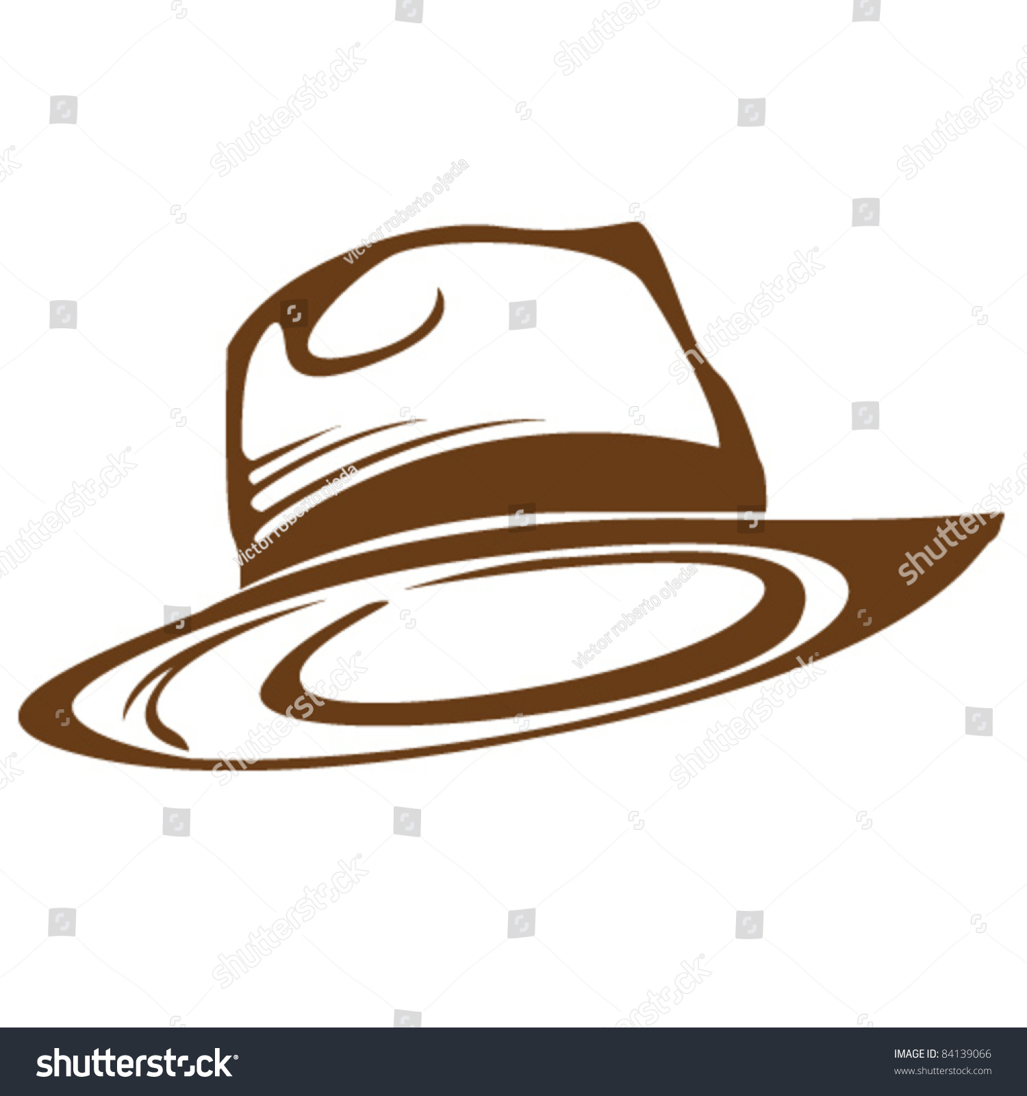 Panama Hat Stock Vector Illustration 84139066 : Shutterstock
