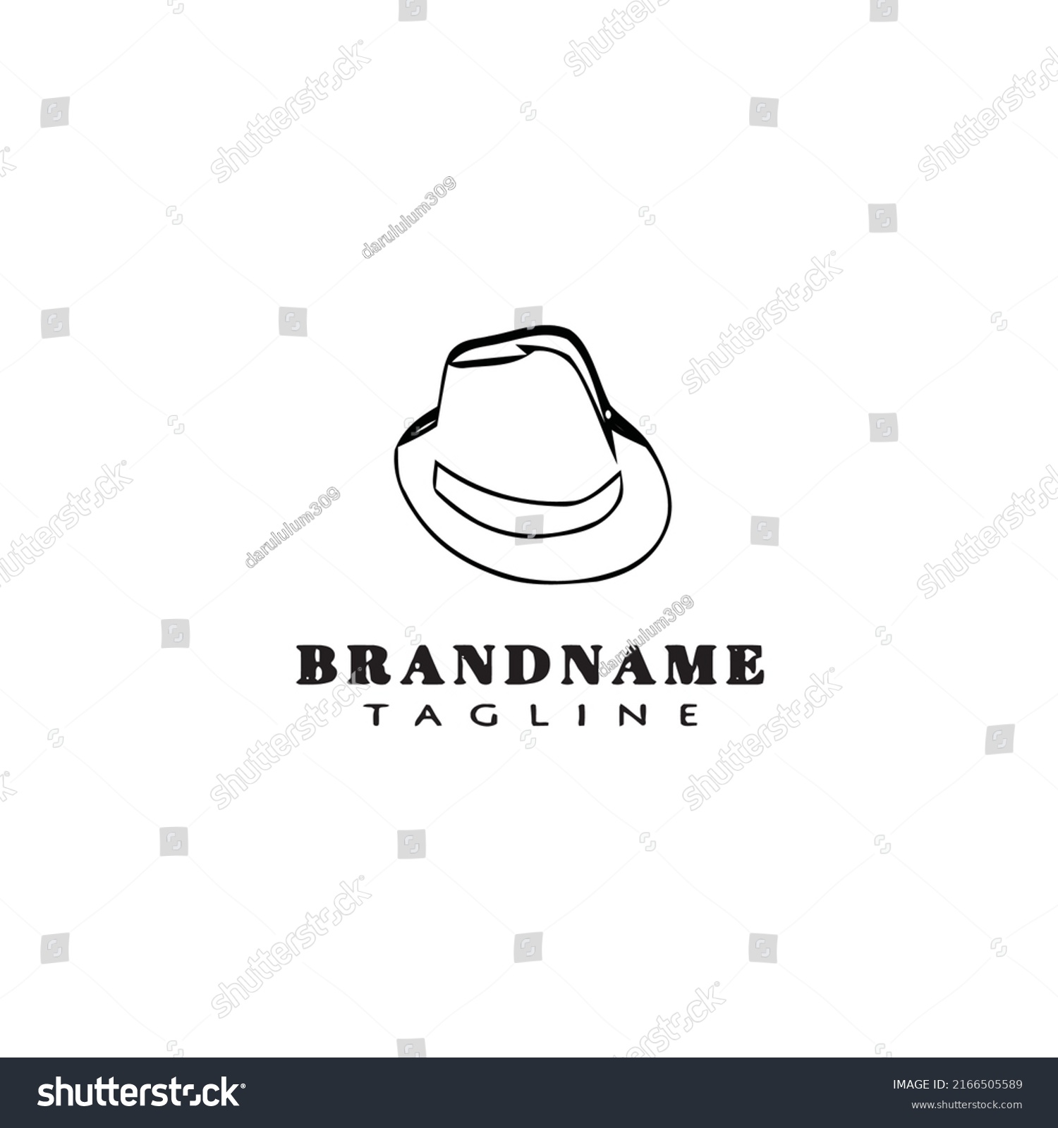 Panama Hat Logo Cartoon Icon Design Stock Vector (Royalty Free ...