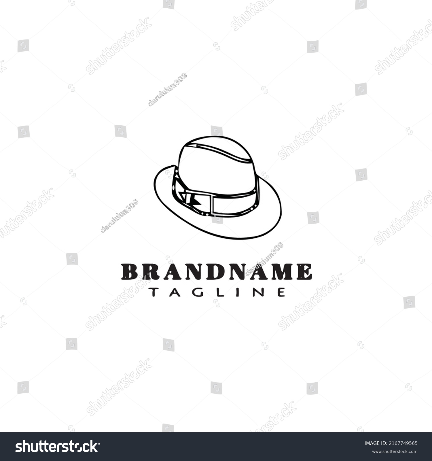 Panama Hat Logo Cartoon Icon Design Stock Vector (Royalty Free ...
