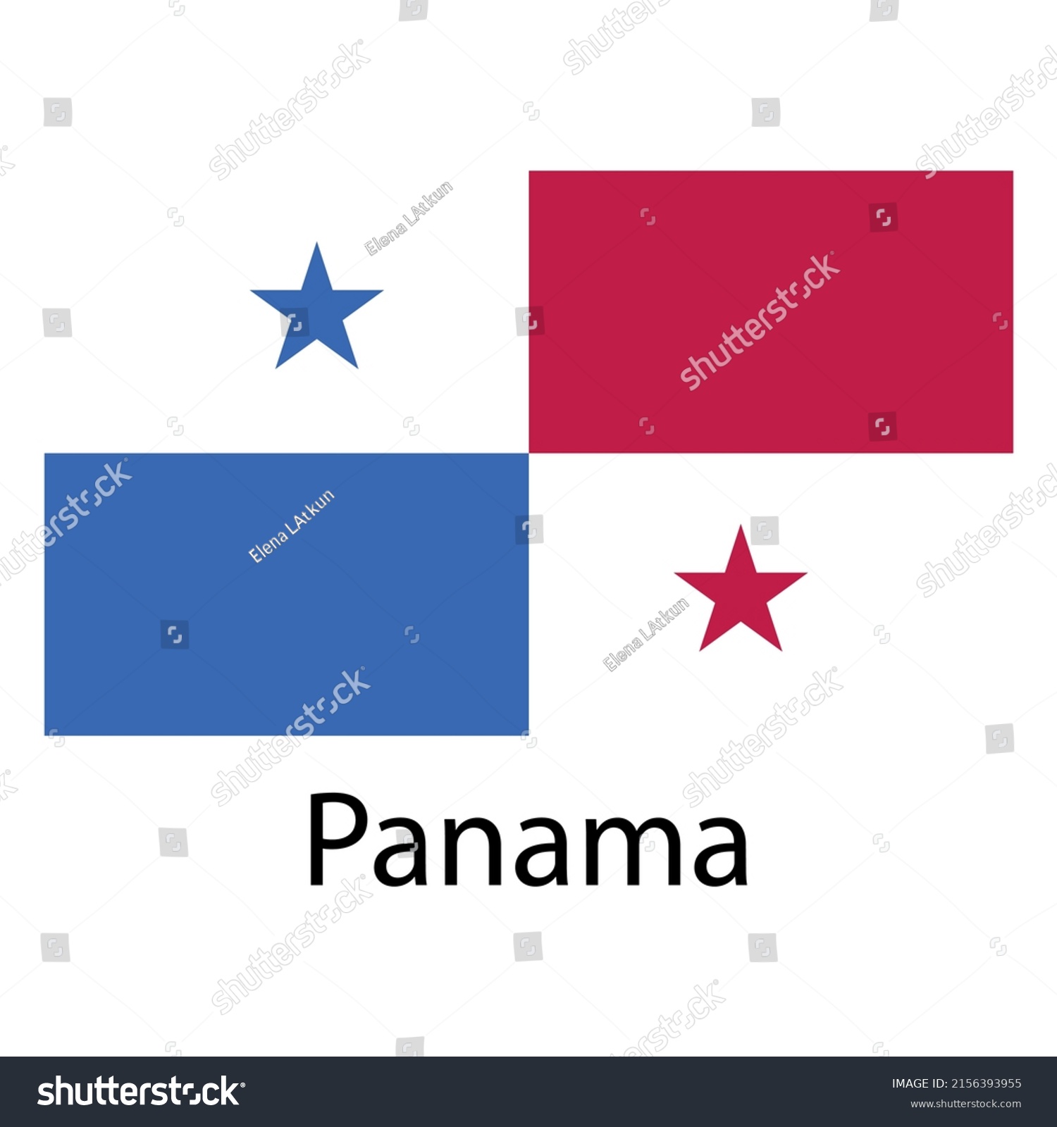 Panama National Flag High Quality Vector Stock Vector (Royalty Free ...