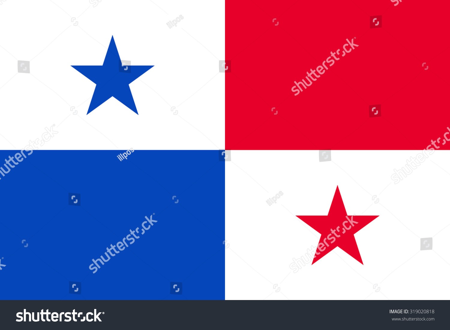 Panama National Flag Vector Eps8 Stock Vector 319020818 - Shutterstock