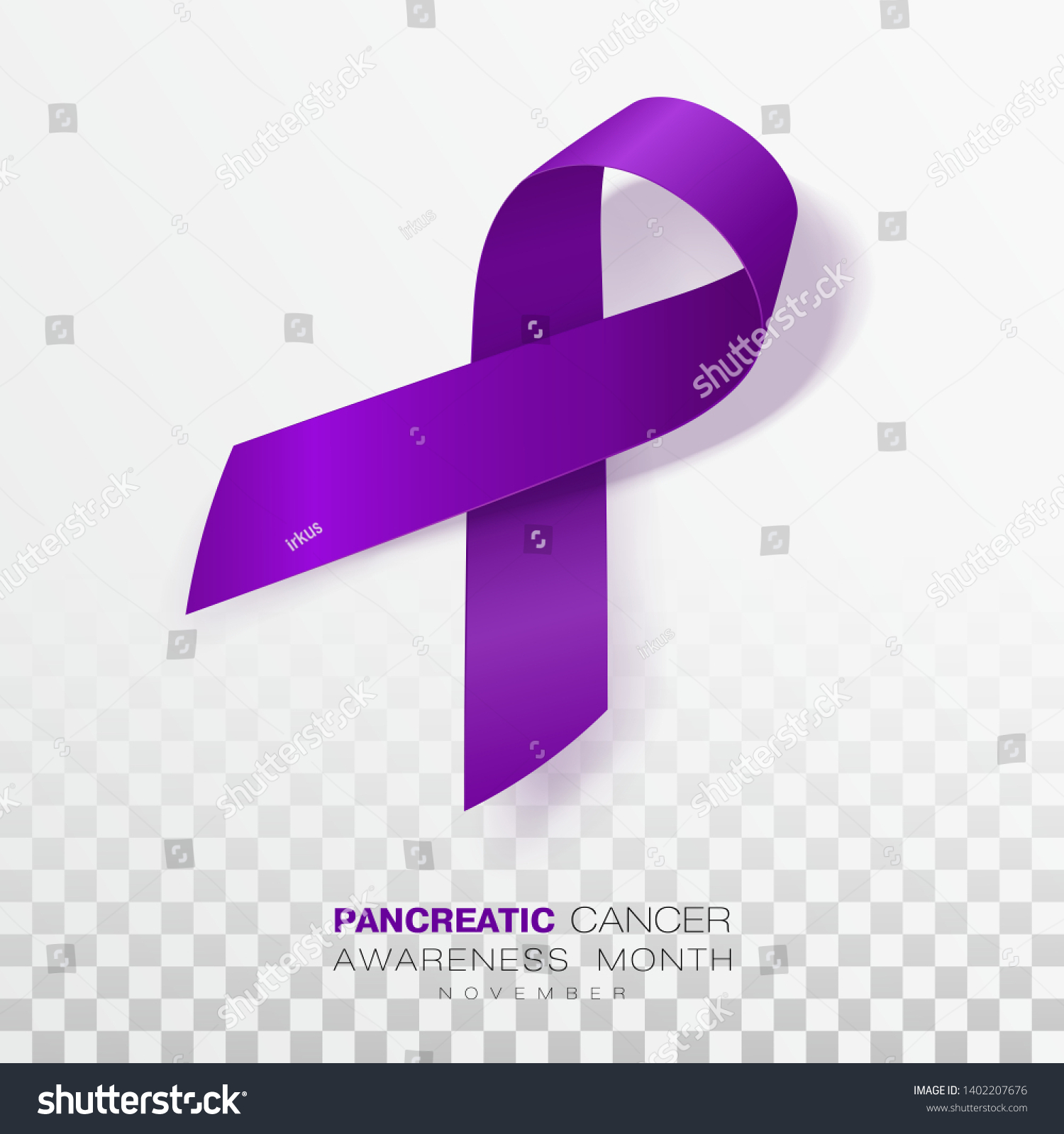 Pancreatic Cancer Awareness Month Purple Color Stock Vector (Royalty