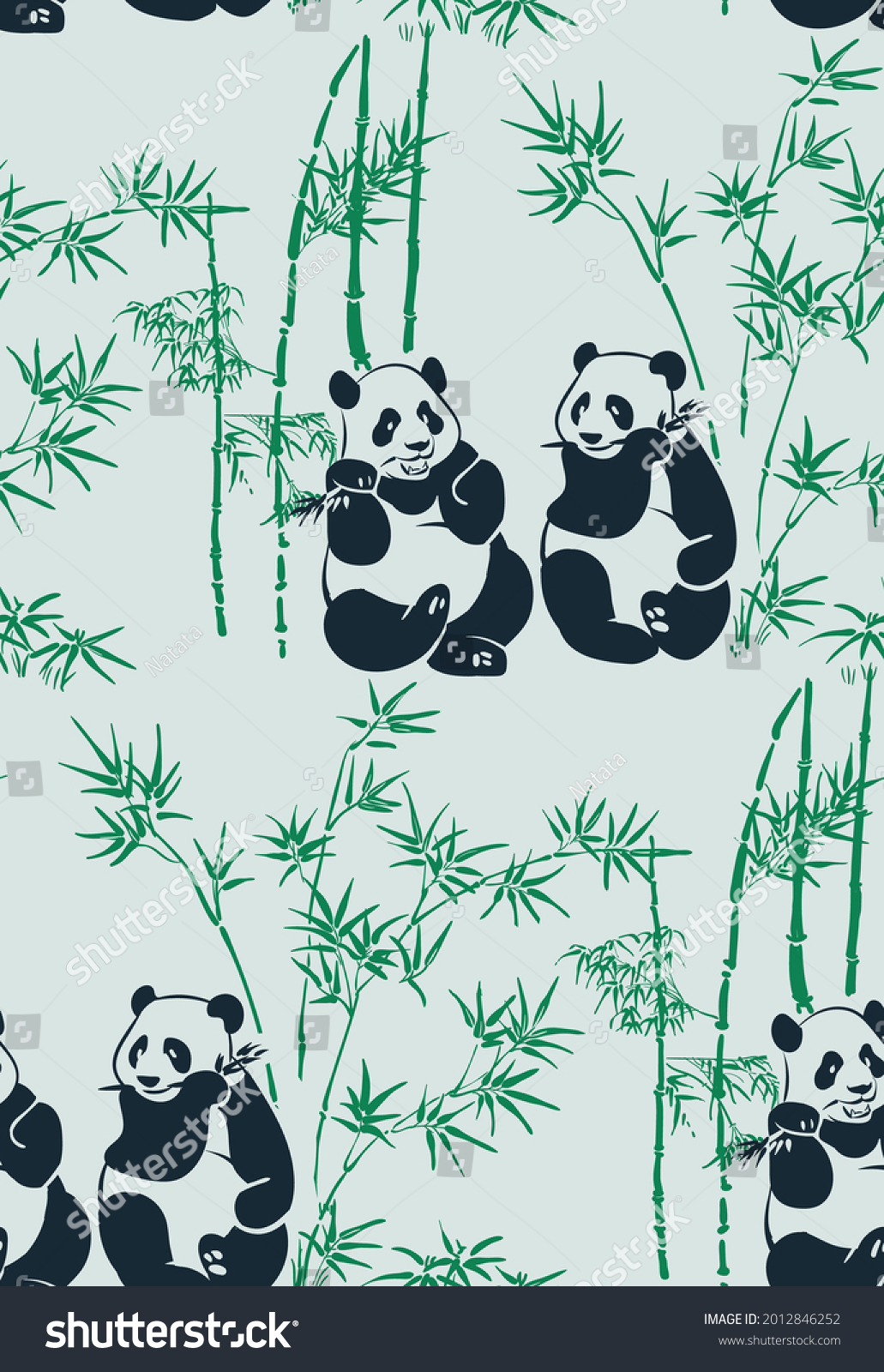 SVG of panda bear sketch vector japanese chinese design seamless svg