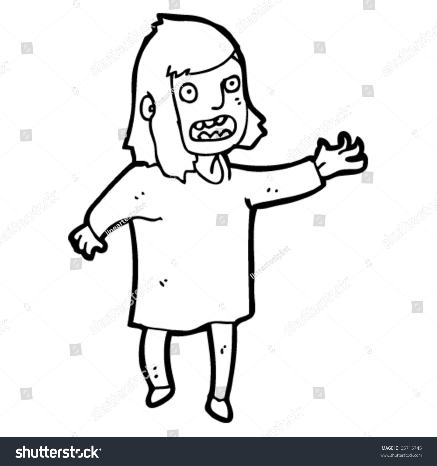 Panicking Woman Cartoon Stock Vector (Royalty Free) 65715745