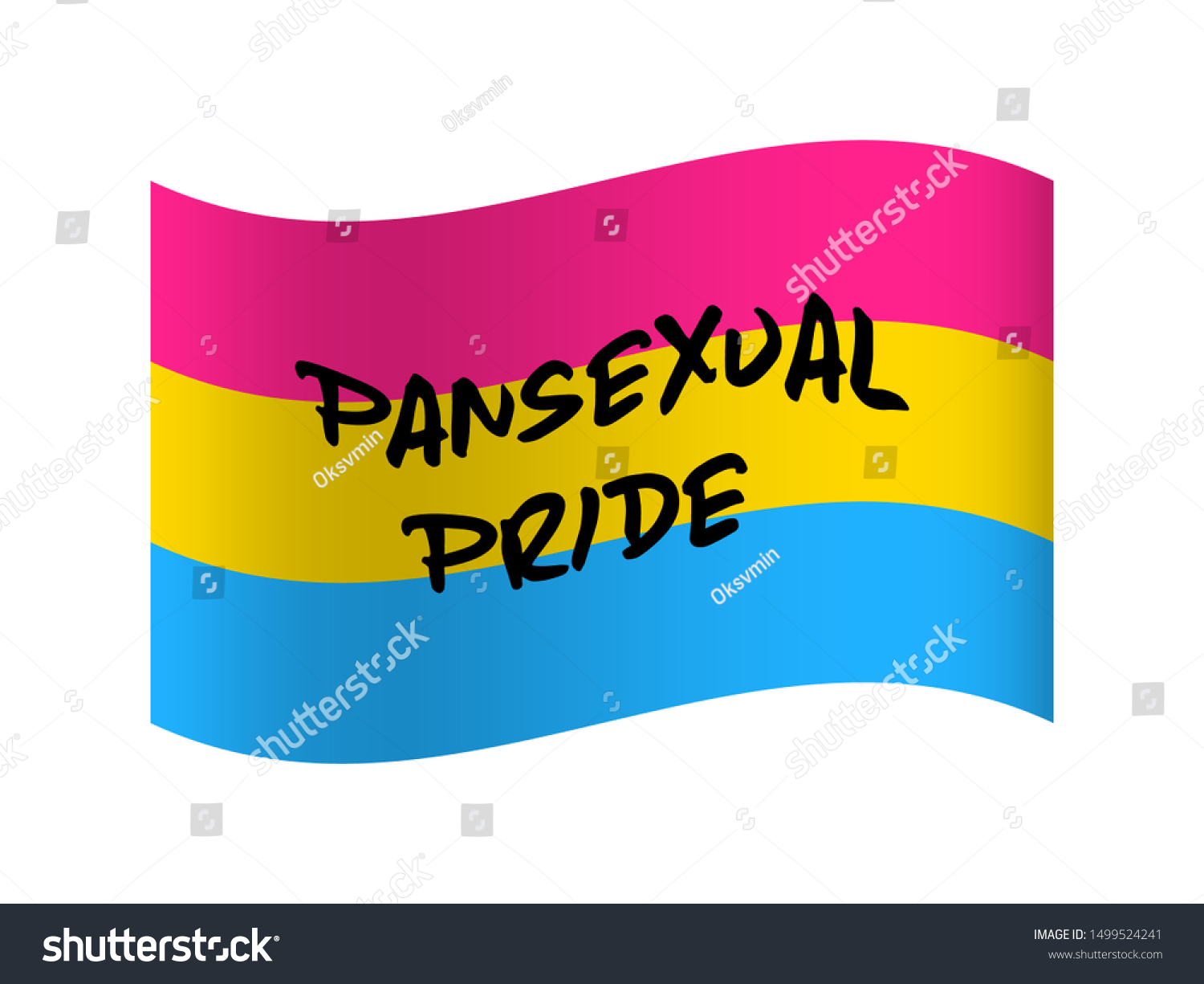 Vektor Stok Pansexual Pride Flag Background Symbol Lesbian Tanpa Royalti 1499524241 Shutterstock 