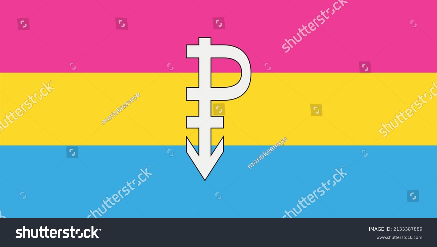 Pansexuality Flag White Color Symbol Center Stock Vector Royalty Free Shutterstock