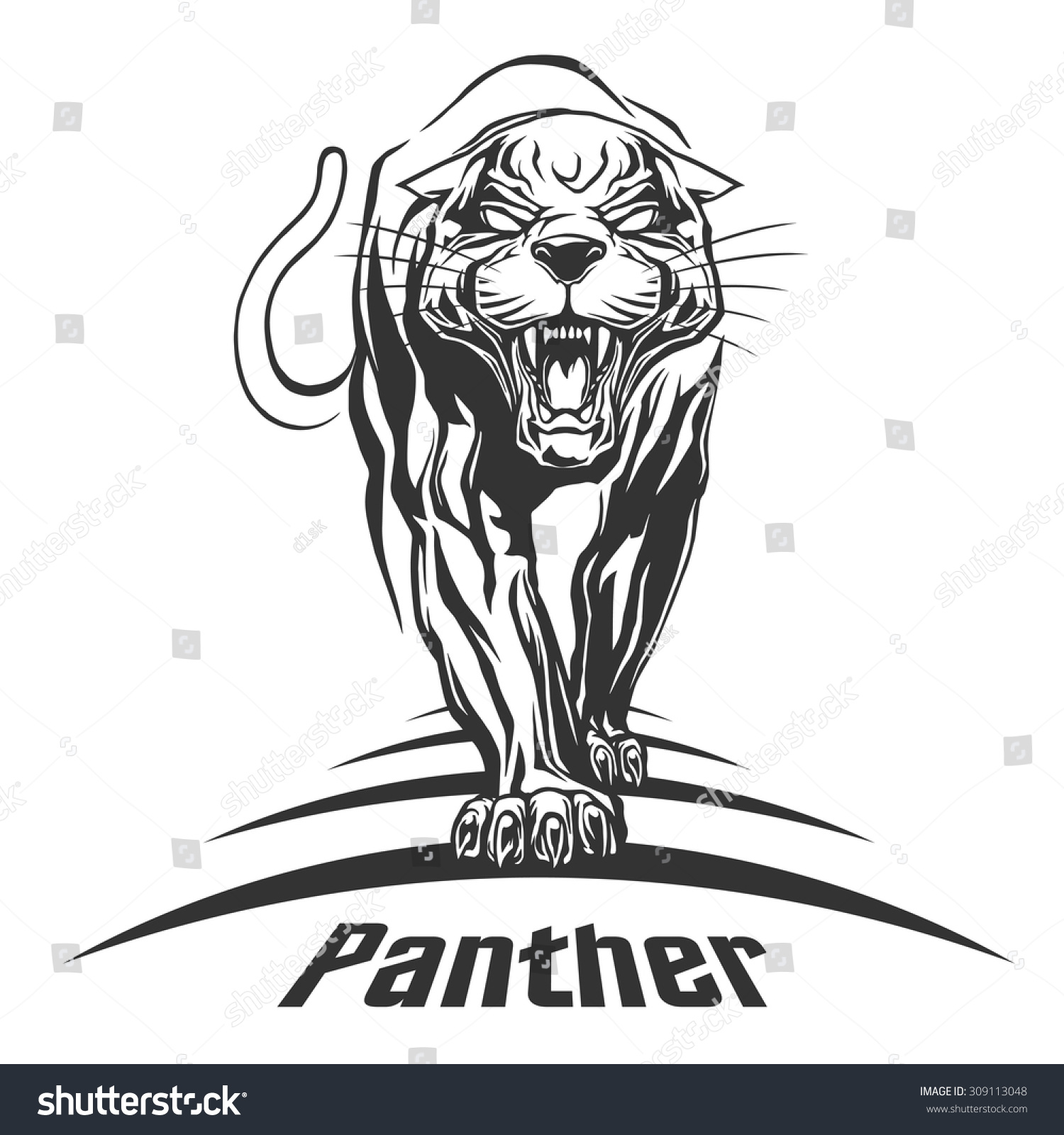 Panther Logo Stock Vector 309113048 - Shutterstock