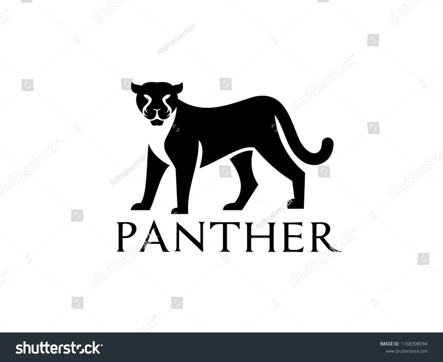 Panther Logo Icon Designs Stock Vector (Royalty Free) 1168308094 ...