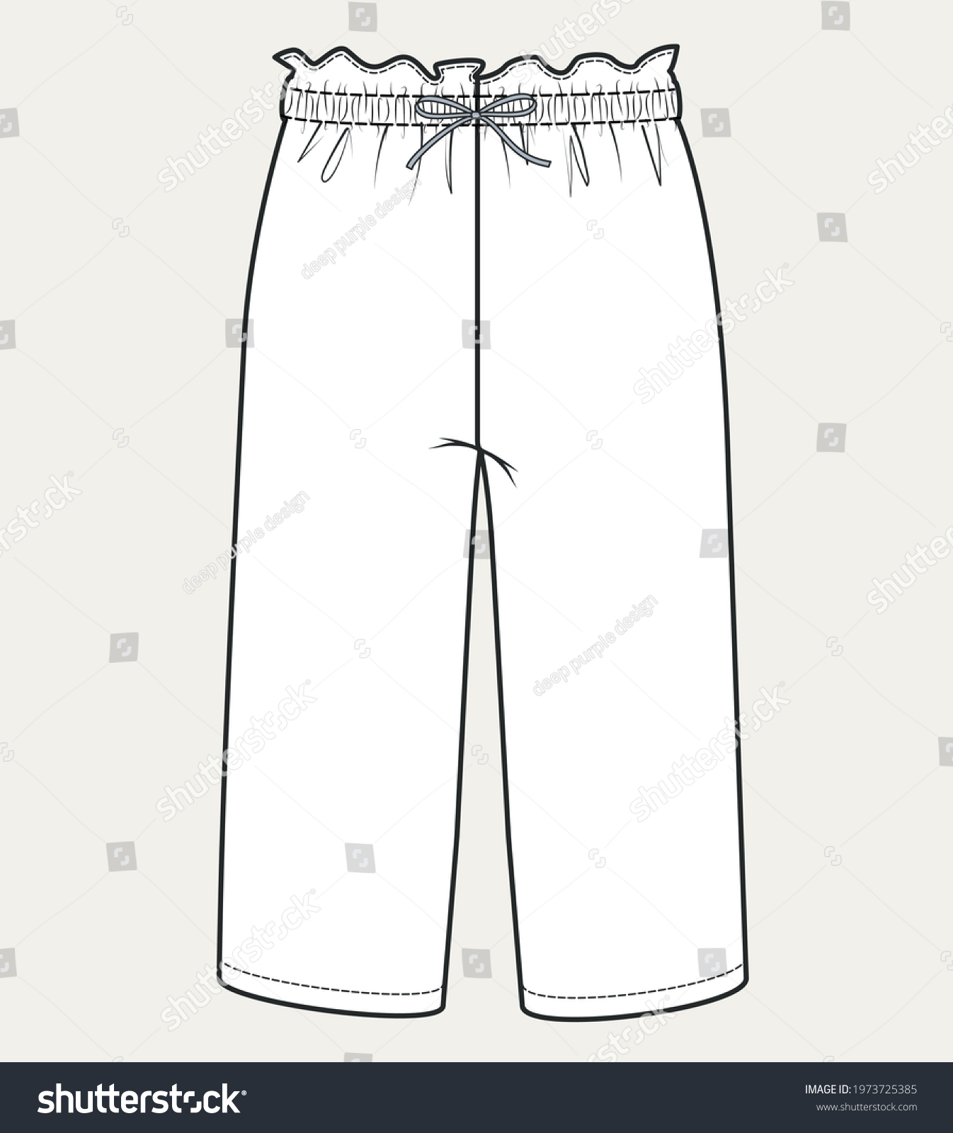 Pants Girls You Can Use Sewing Stock Vector (Royalty Free) 1973725385 ...