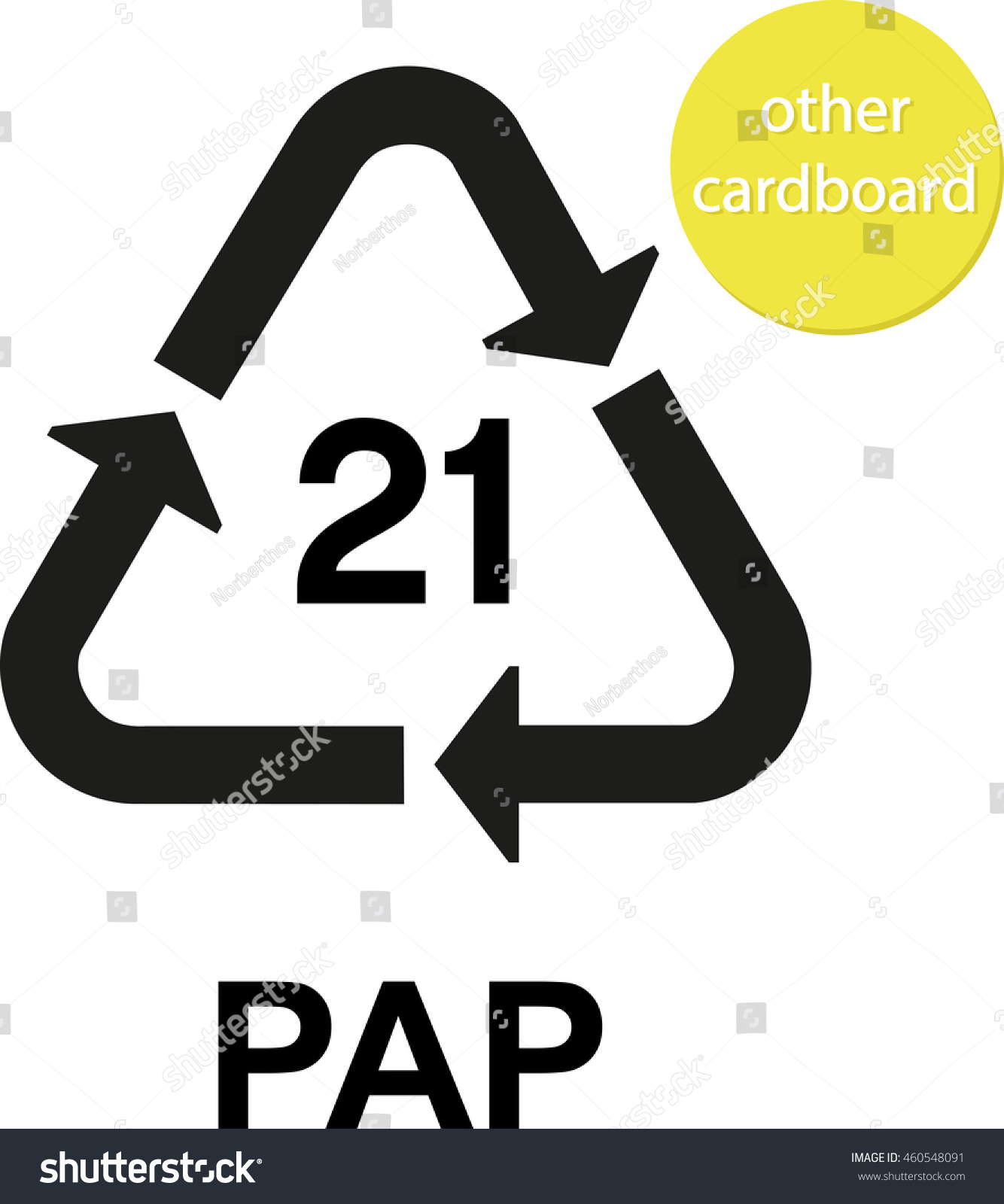 SVG of PAP other cardboard recycling code svg