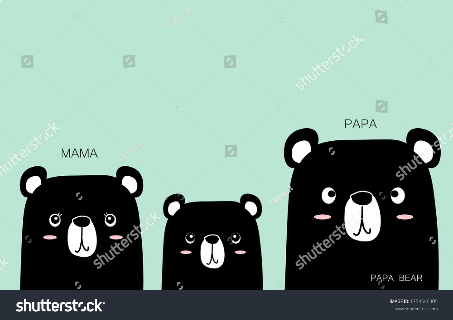 SVG of Papa Bear. PAPA,MAMA. Papa Bear's cartoon Motivational messages. FAMILY. BEAR. HAPPY. GOOD. svg