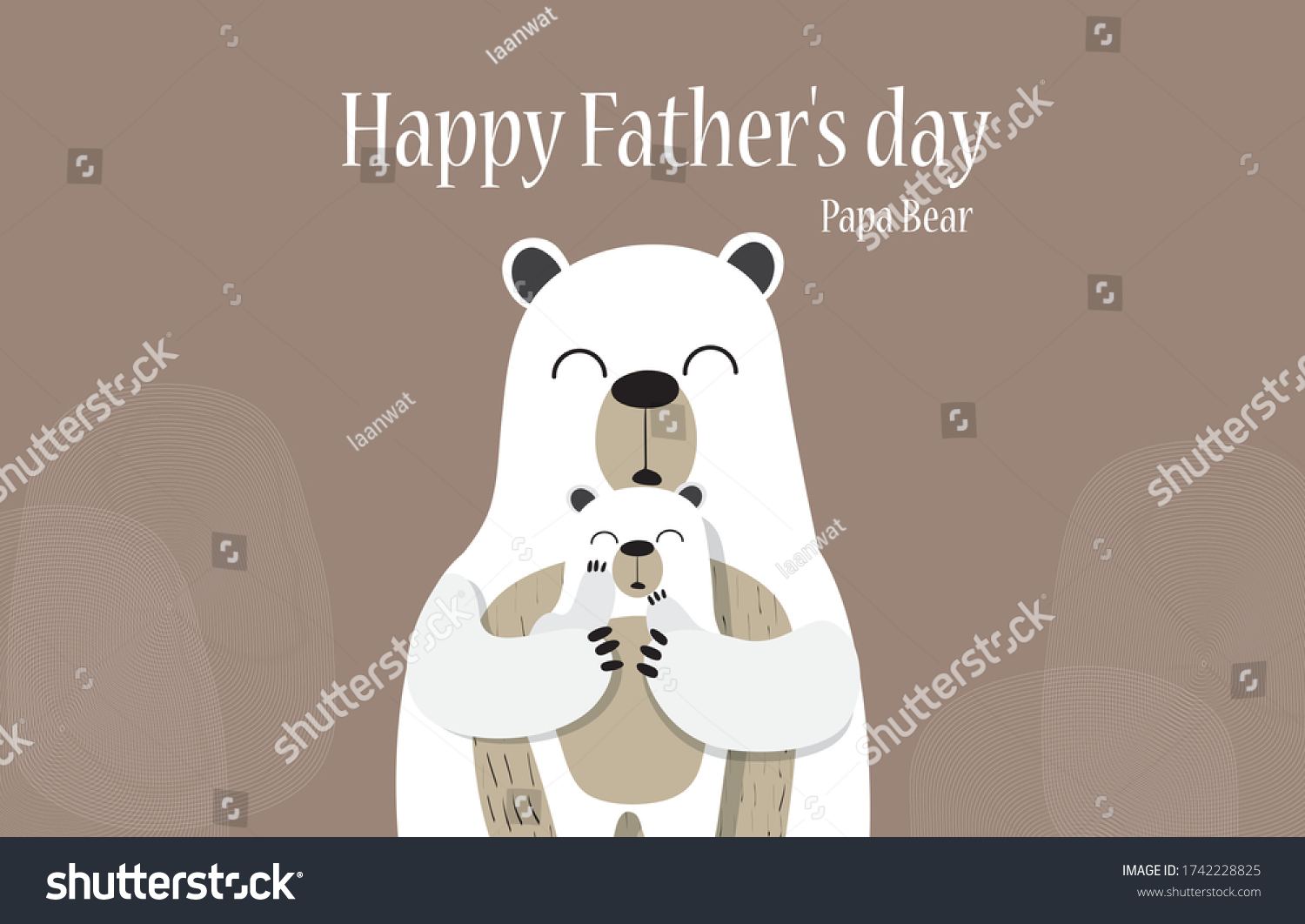 SVG of PAPA MAMA BEAR, PAPA BEAR HAPPY Father's day card template design. svg