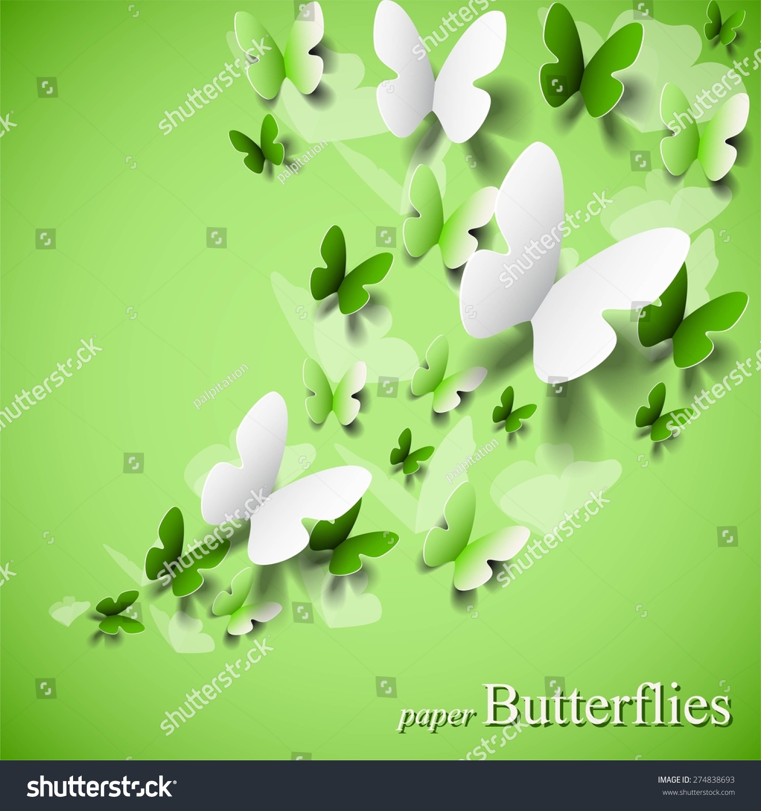 Paper Butterflies Vector Stock Vector Royalty Free 274838693 Shutterstock 1509