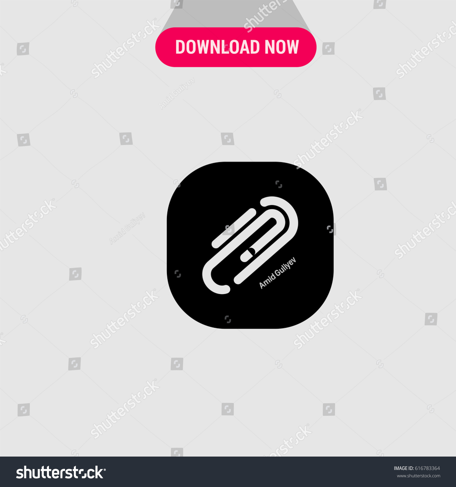 Paper Clip Attachment Vector Icon Symbol Stock Vector (Royalty Free ...