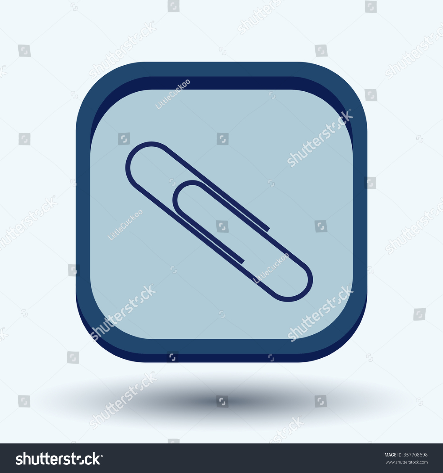 Paper Clip Icon Symbol Office Stock Vector (royalty Free) 357708698 