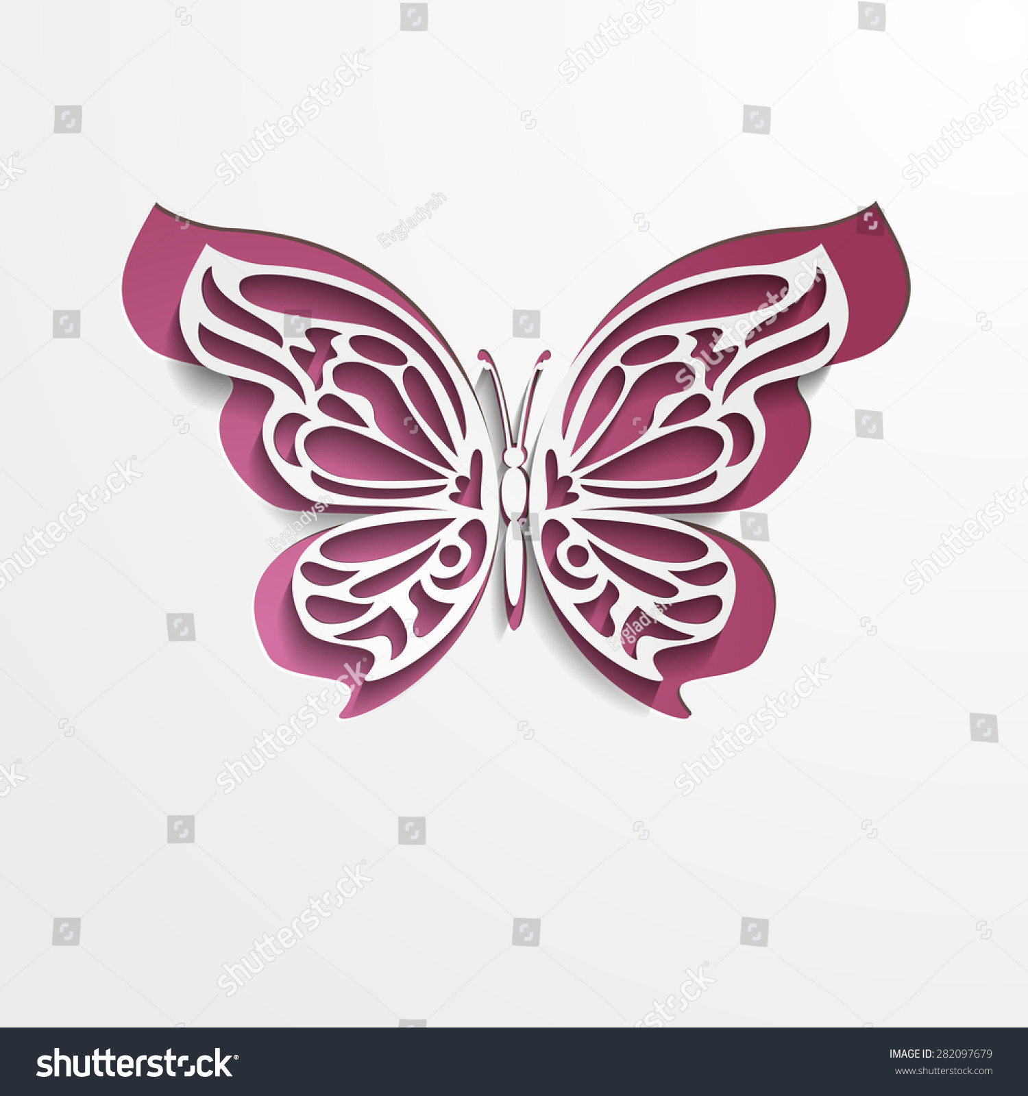 Paper Cut Lacy Butterfly Vector EPS10 Paper Cut Lacy Butterfly Vector EPS10