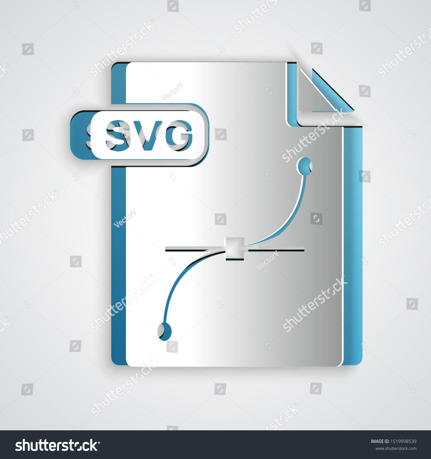 Download Paper Cut Svg File Document Download Stock Vector Royalty Free 1519998539