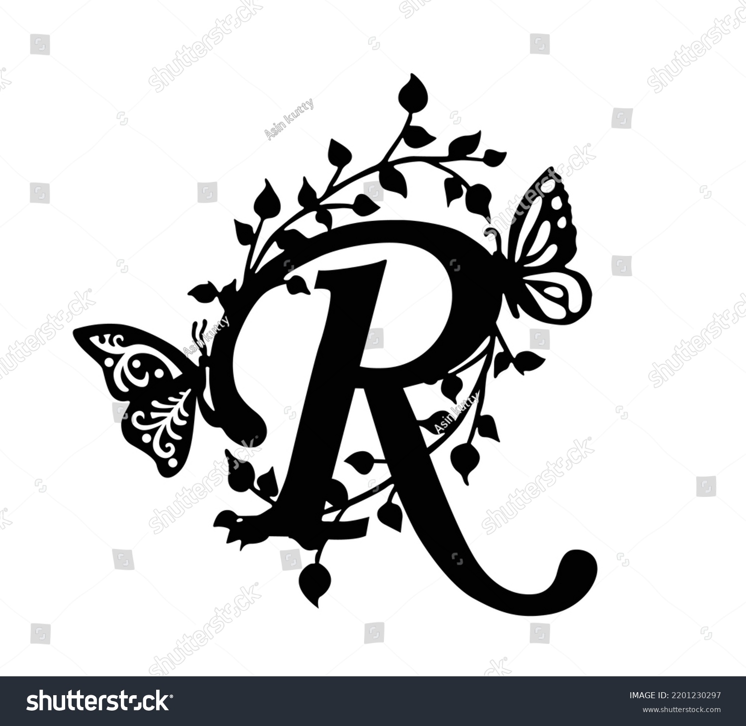SVG of paper cut template, SVG Alphabet, letter R. Instant svg