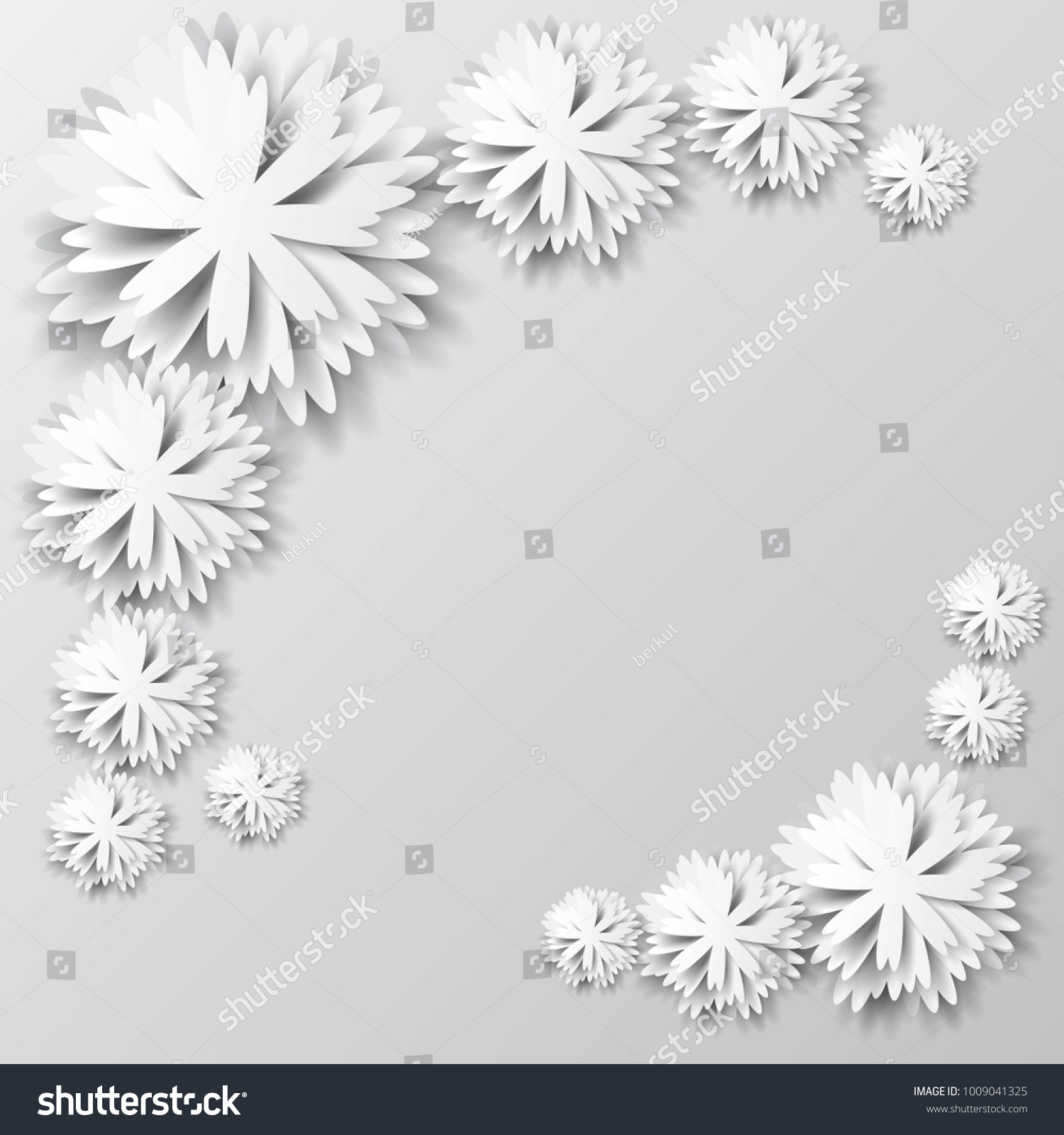 Paper Floral Background Background Paper Flowers Stock Vector (Royalty