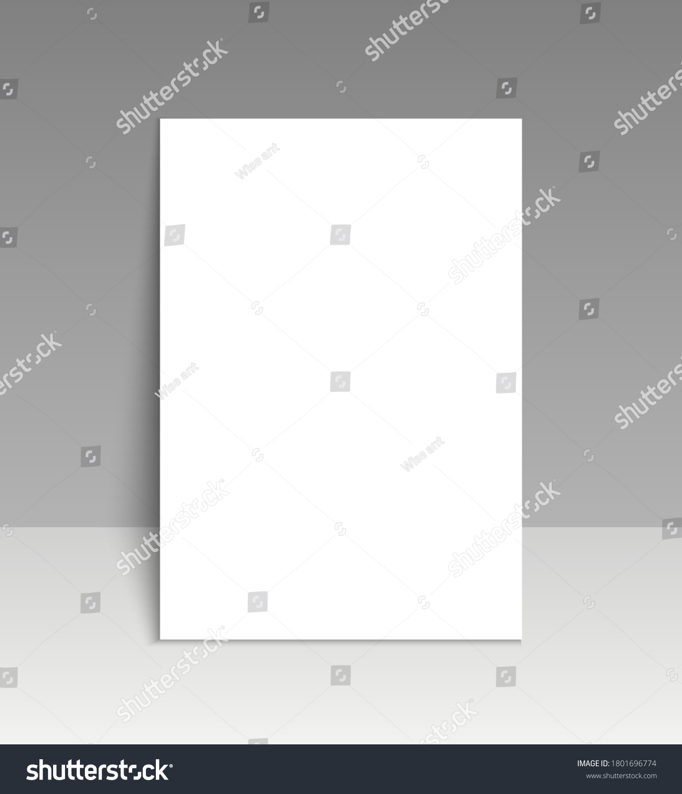 Paper Mockup Leaflet Blank Template Letterhead Stock Vector (Royalty ...