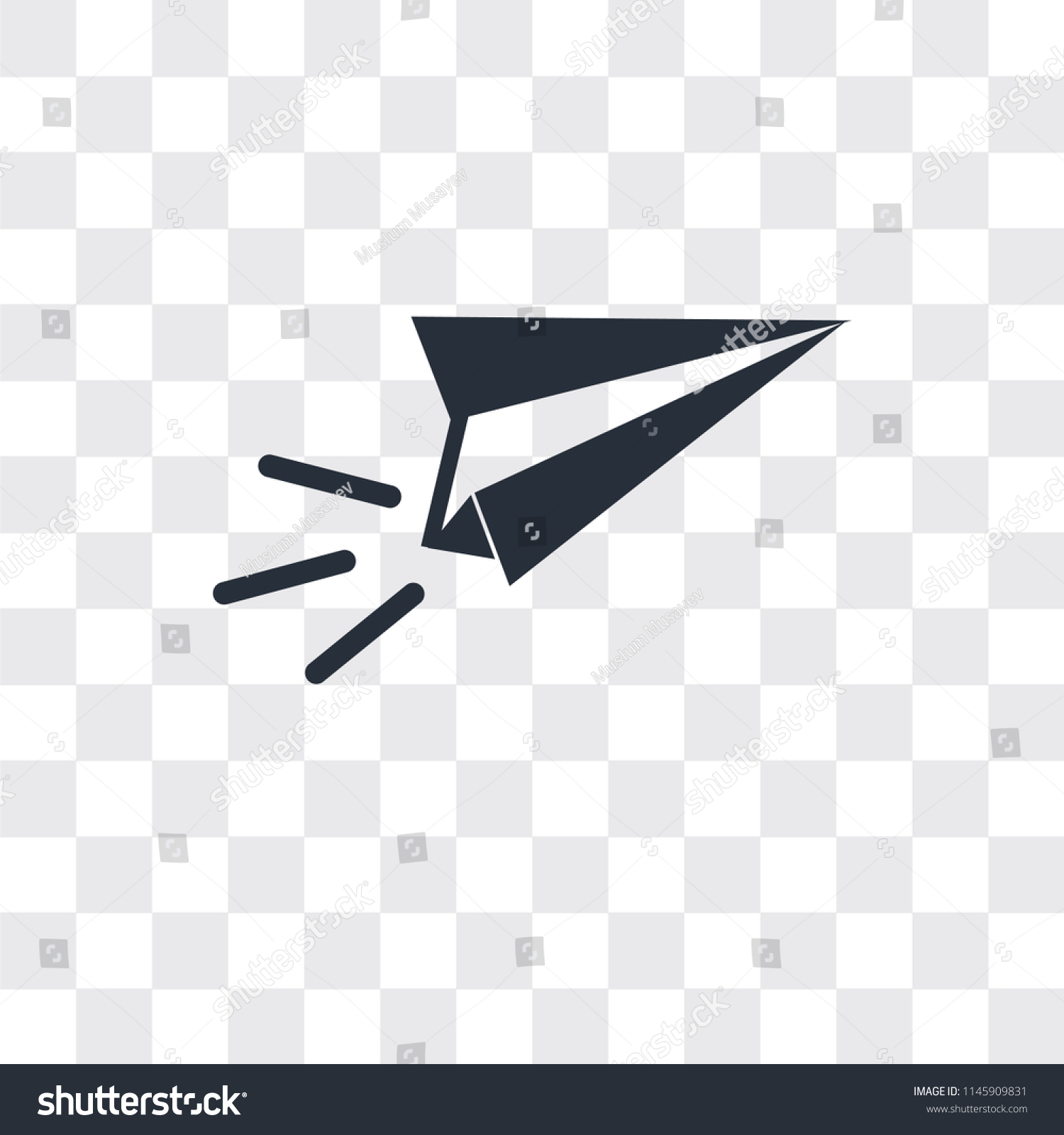 Paper Plane Vector Icon Isolated On Stock Vector Royalty Free