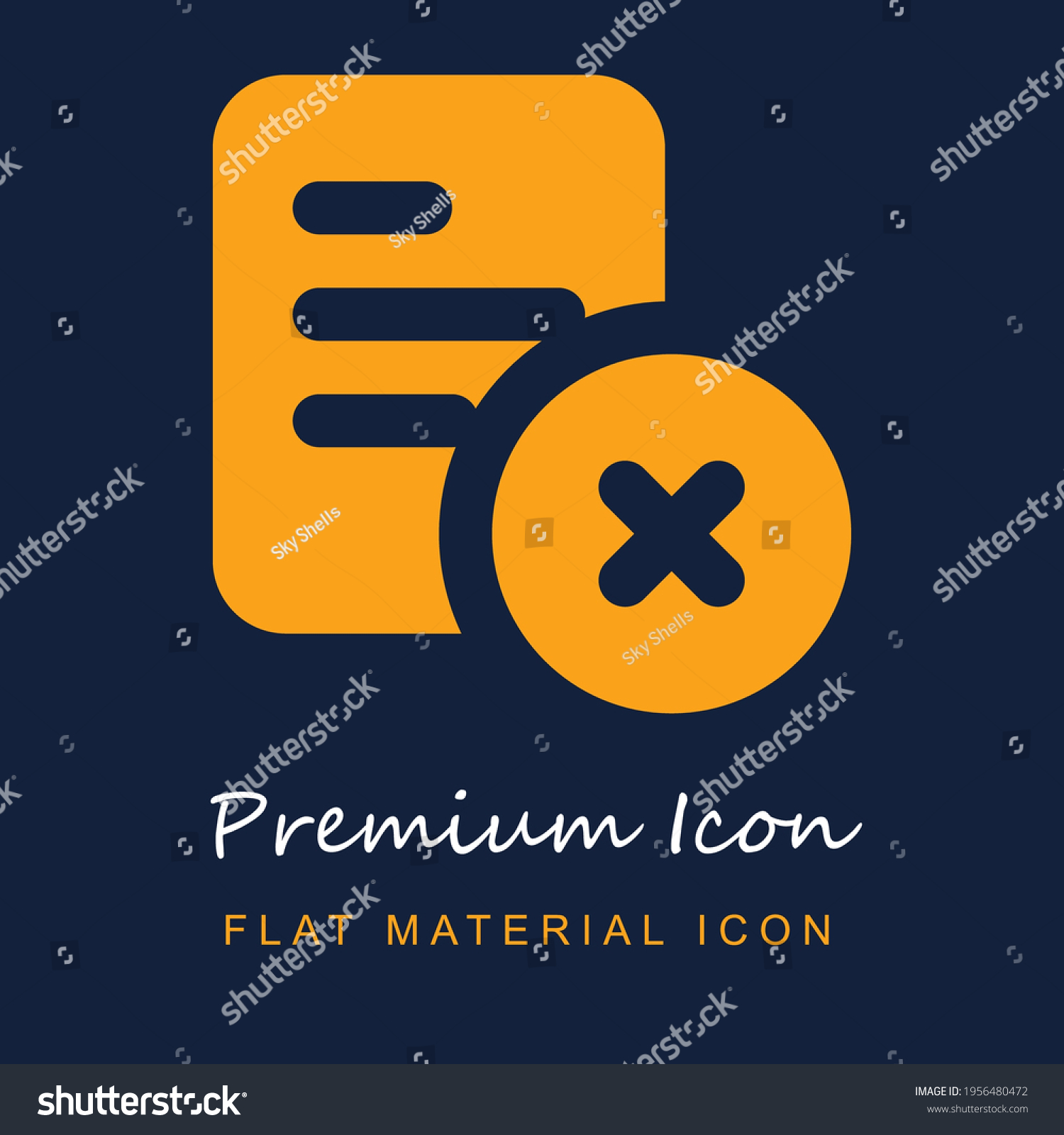 SVG of Paper premium material ui ux isolated vector icon in navy blue and orange colors svg