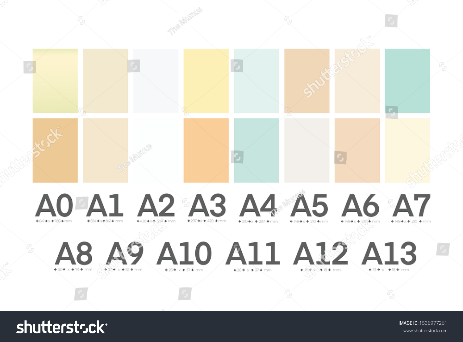 paper-sizes-paper-sheet-formats-a0-image-vectorielle-de-stock-libre