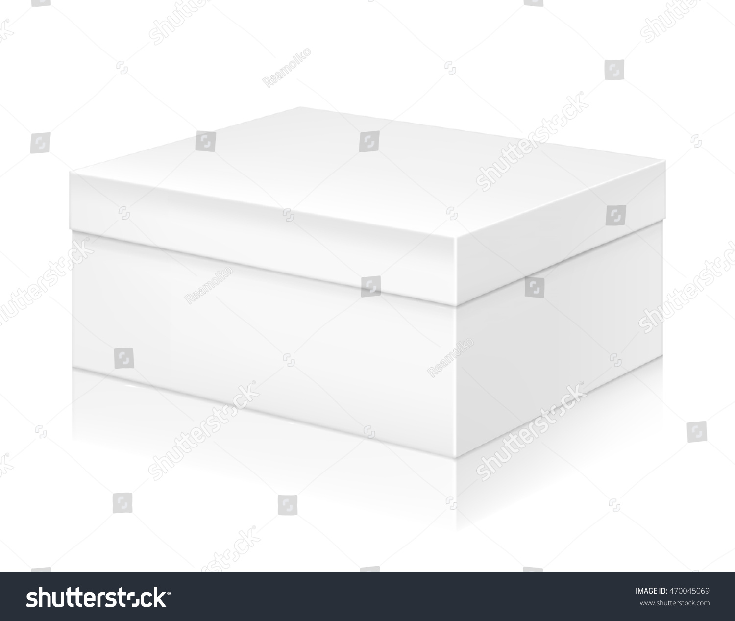 Download Paper White Shoe Box Mockup Template Stock Vector ...