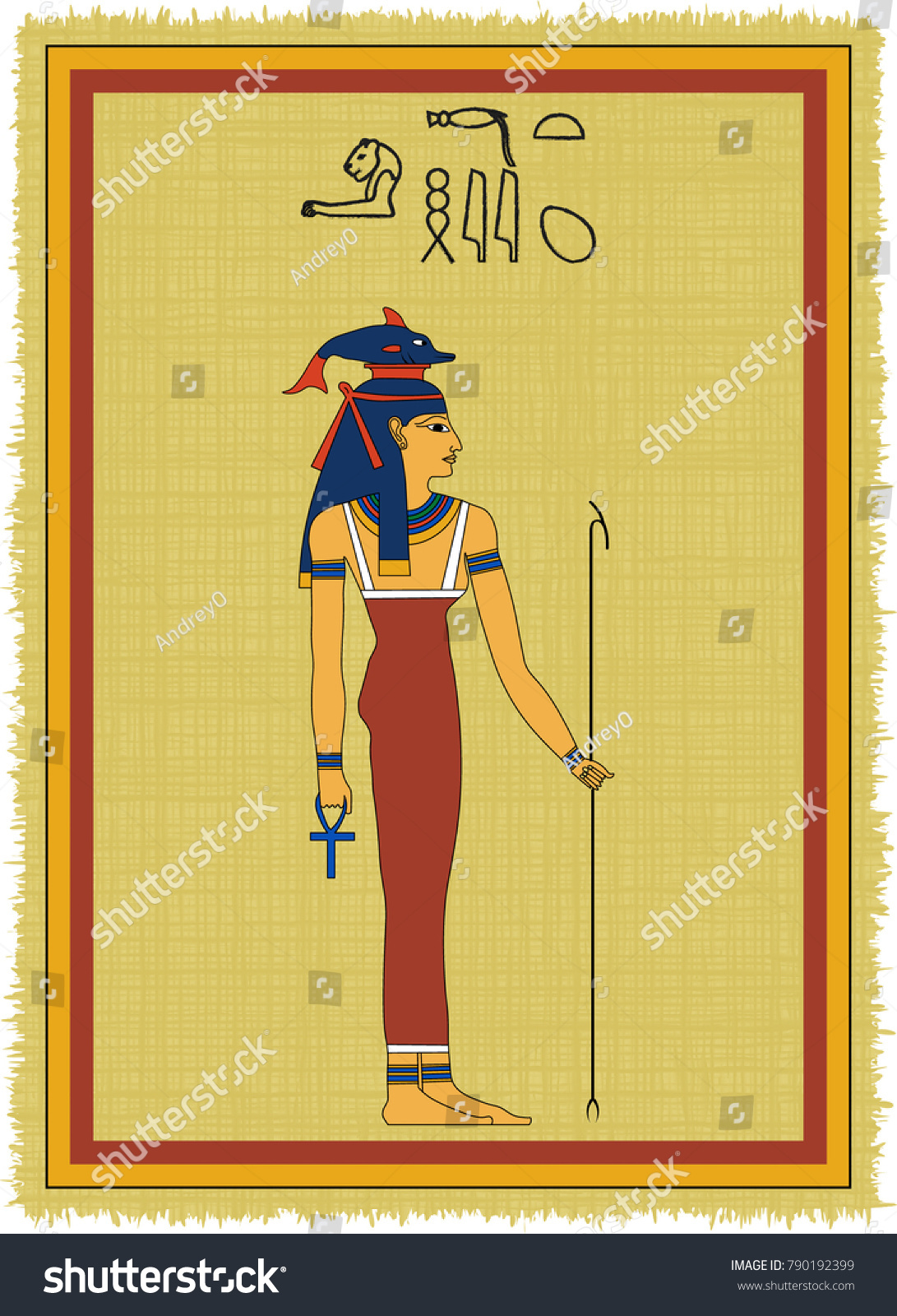 stock-vector-papyrus-with-the-image-of-h