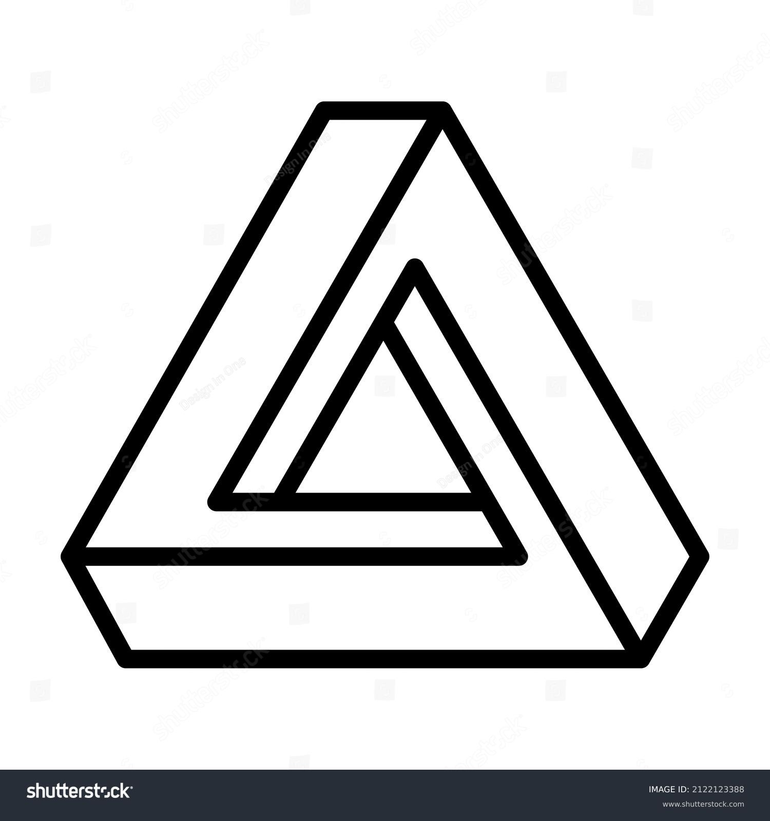 Paradox Triangle Line Art Vector Design Stock Vector (Royalty Free ...