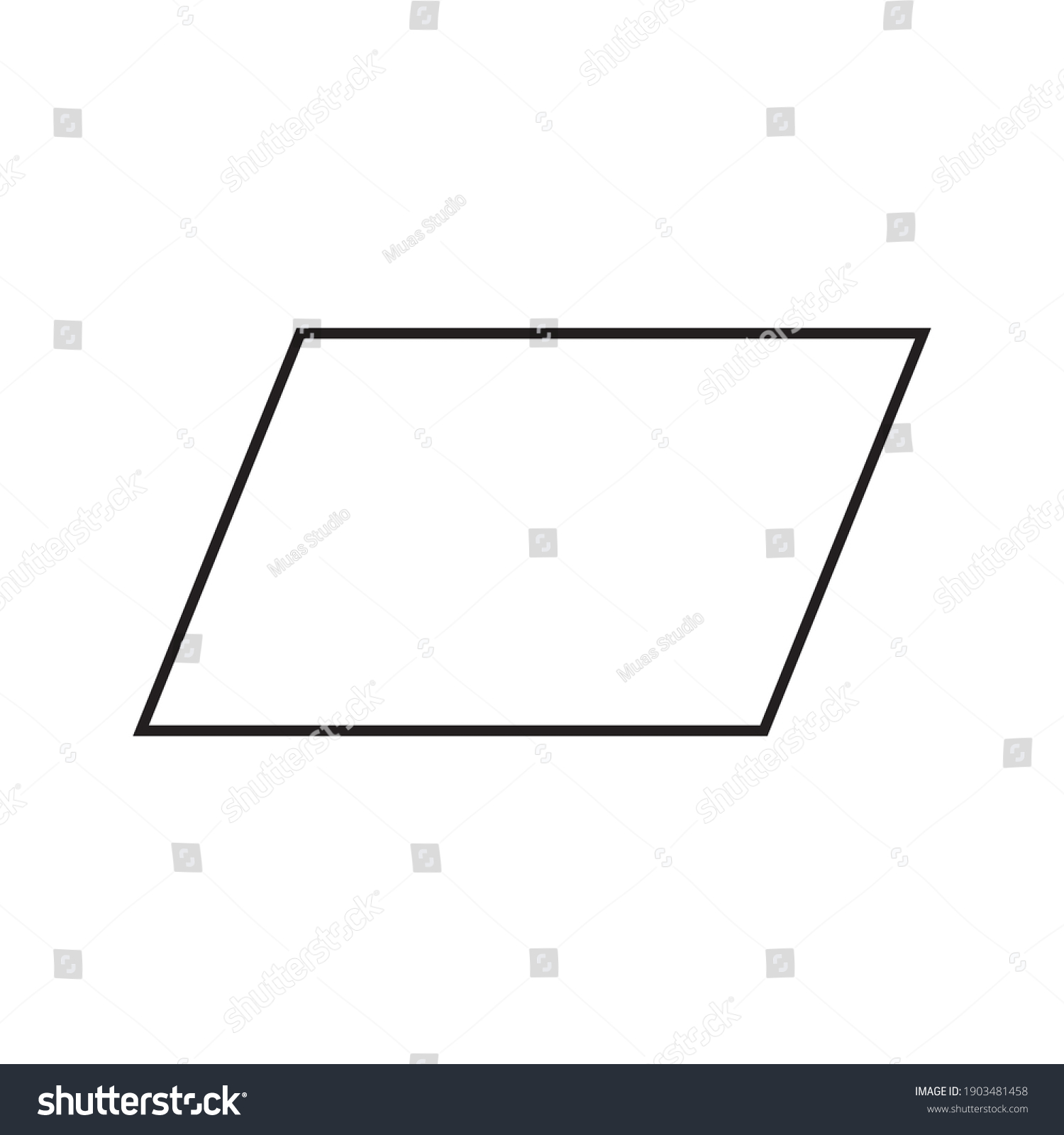 Vektor Stok Parallelogram Shape Illustration Vector Graphic Basic ...