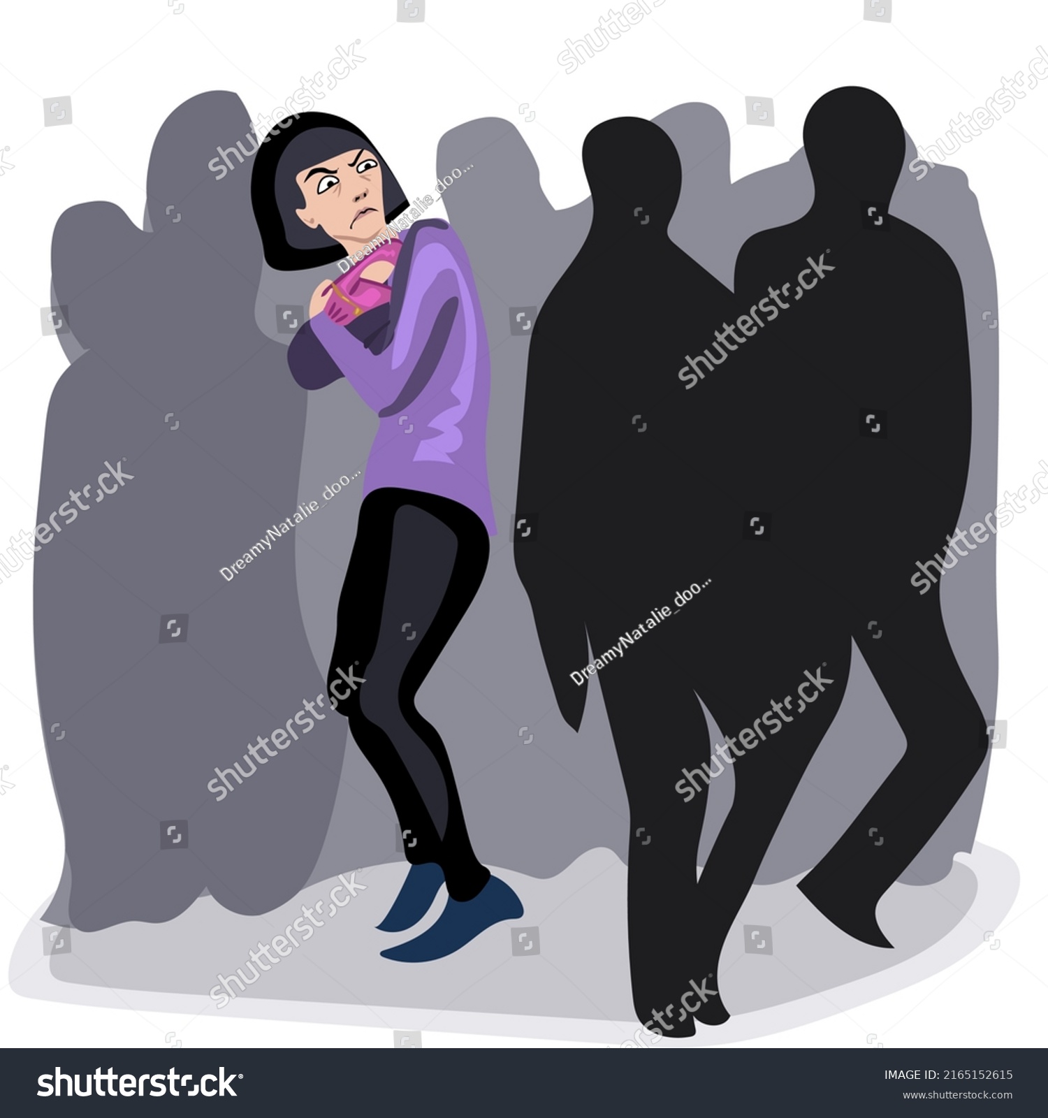 paranoid-personality-disorder-woman-suffers-intrusive-stock-vector