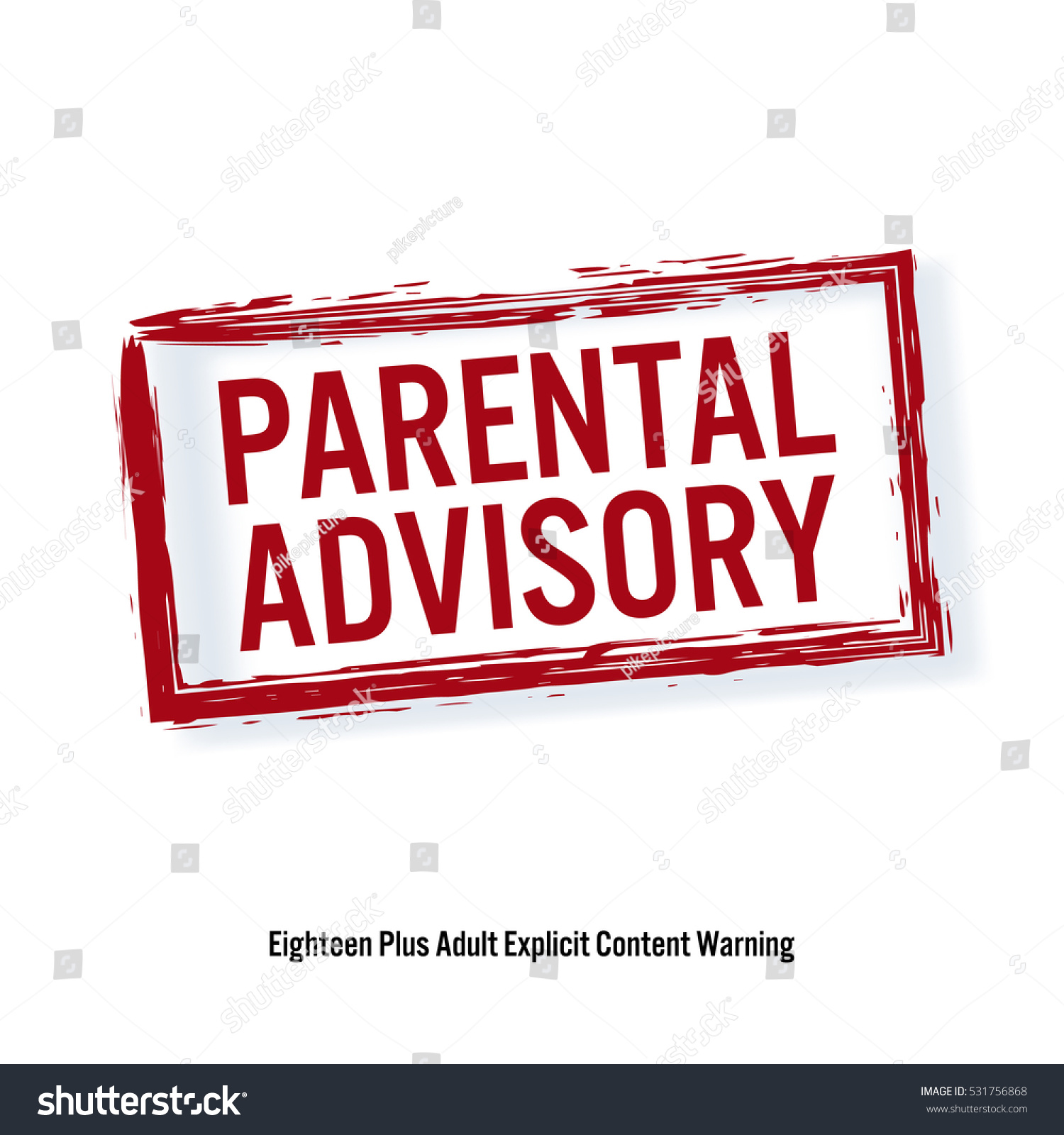 Parental Advisory Red Stop Sign Age Stock Vector (Royalty Free ...